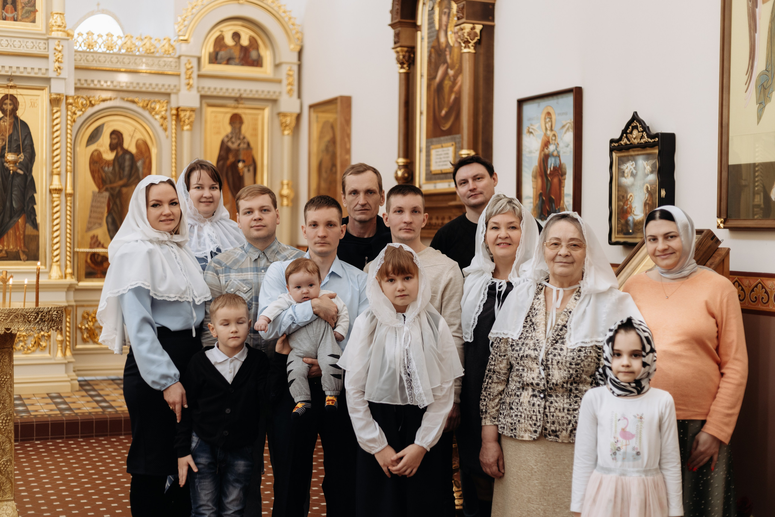 Таинство Крещения в Храме иконы Божией Матери Скоропослушницы. Семейный фотограф в Рязани и Рязанской области