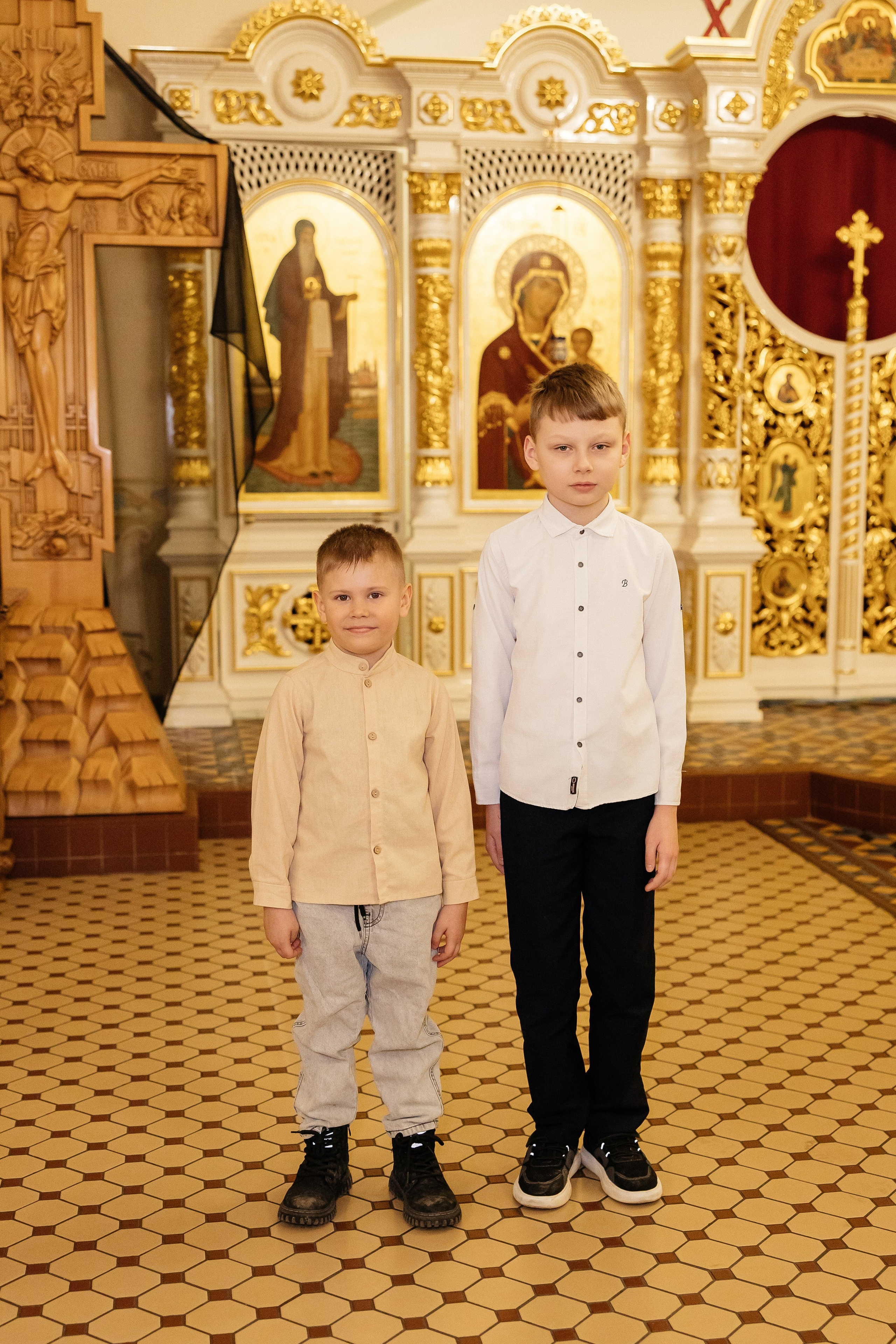 Таинство Крещения Максима и Александра. Храм Покрова Пресвятой Богородицы