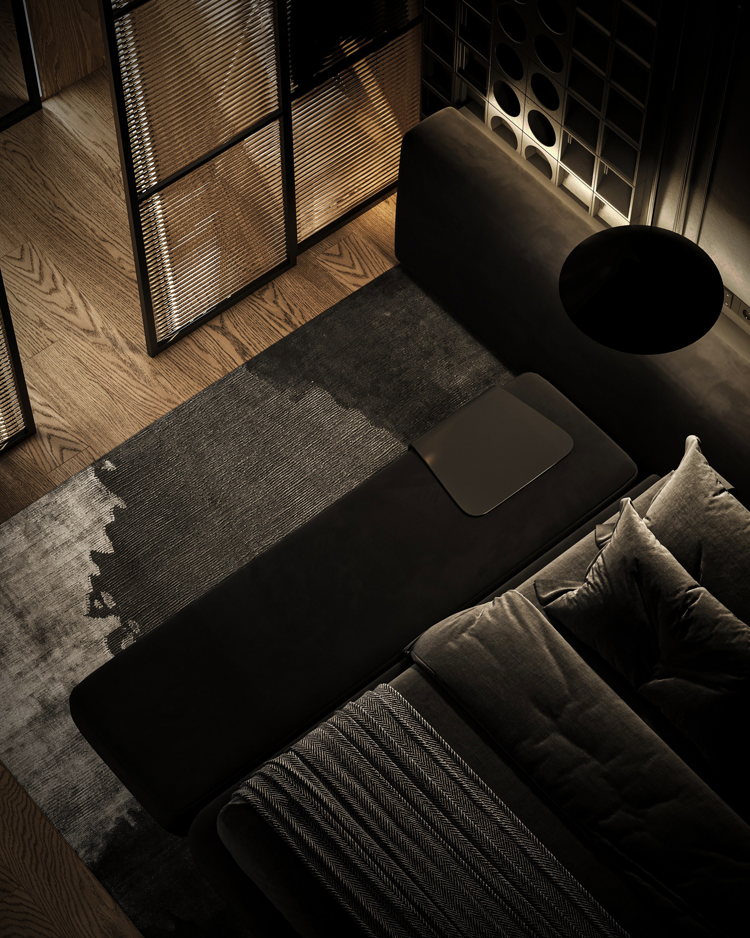 Черная спальня, Концептуальный проект. Дизайн интерьера и экстерьера в Санкт-Петербурге Яна Емельянова