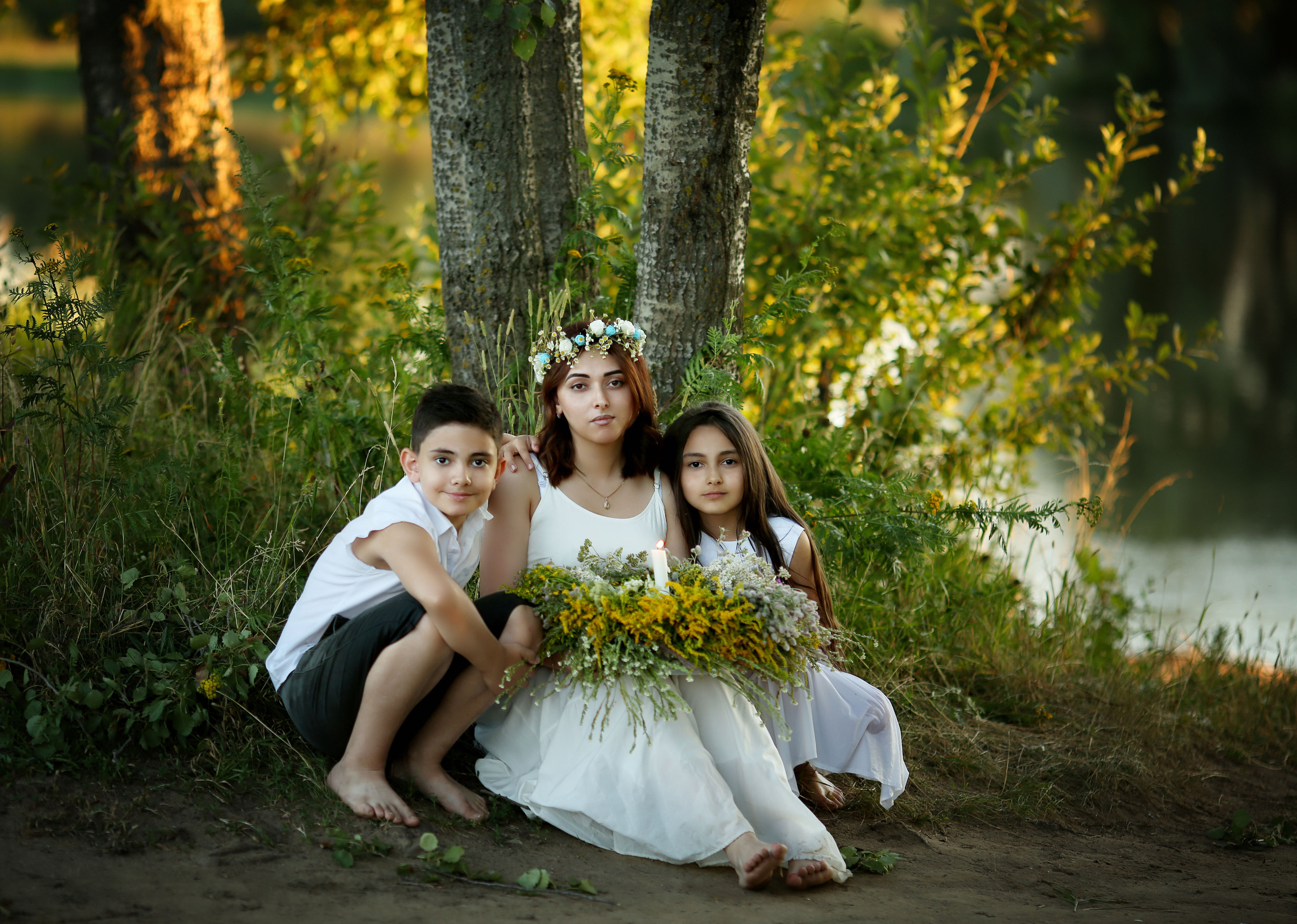 Светлана с детками Степаном и Софией. Семейный и детский фотограф Анна Петракова