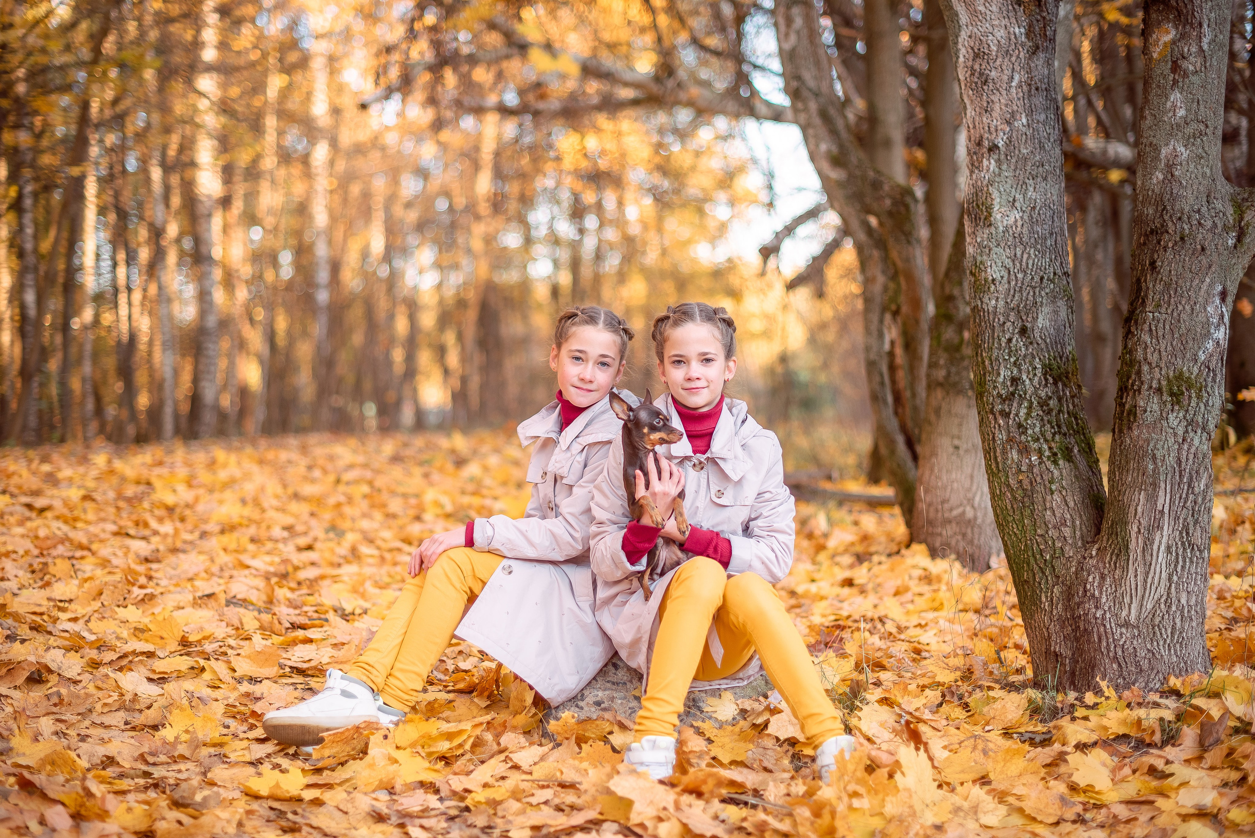 Осенняя прогулка семьи Андрея и Марины. Свадебный и семейный фотограф в Москве Юлия Винник