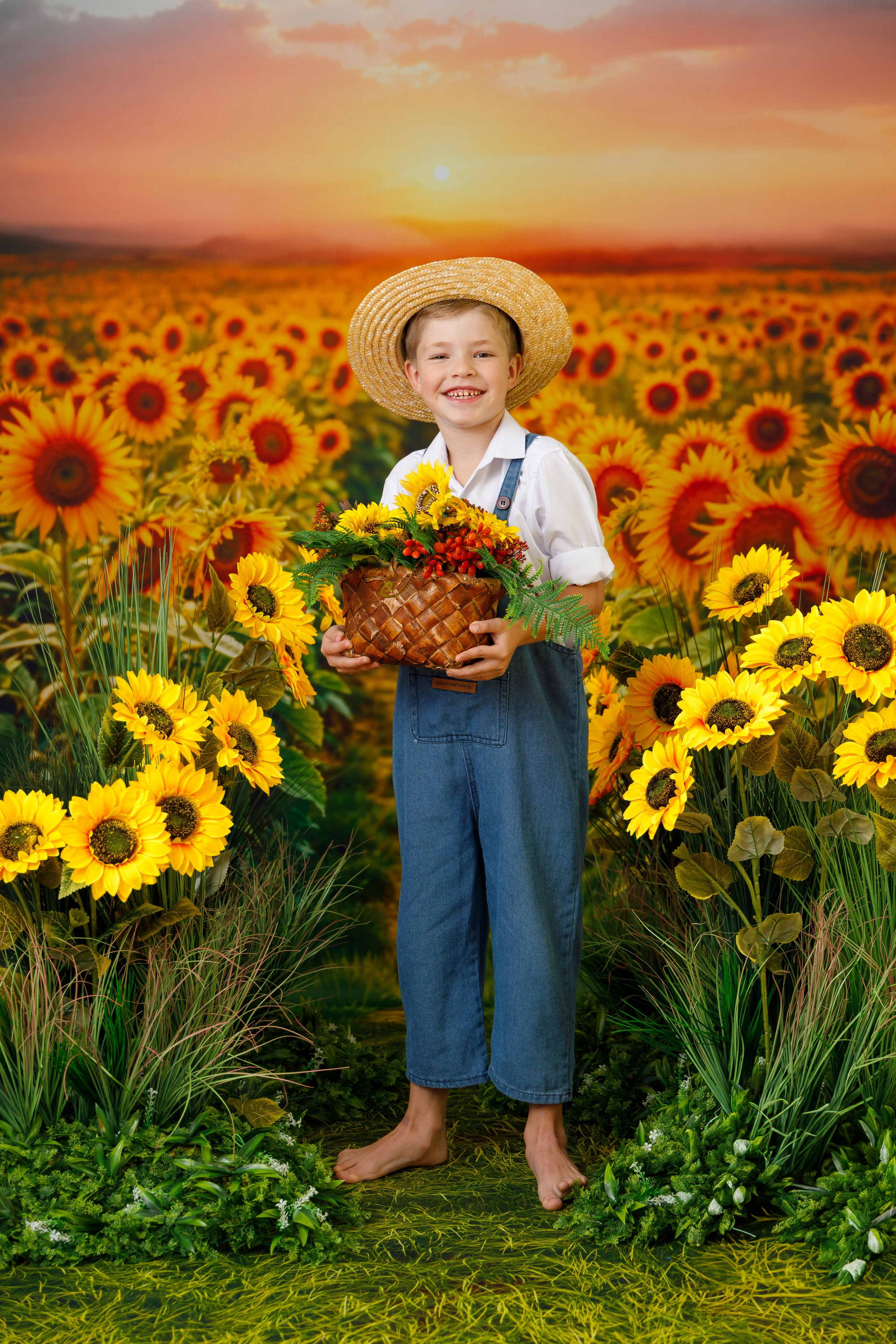 Подсолнухи. Детская фотостудия Москва