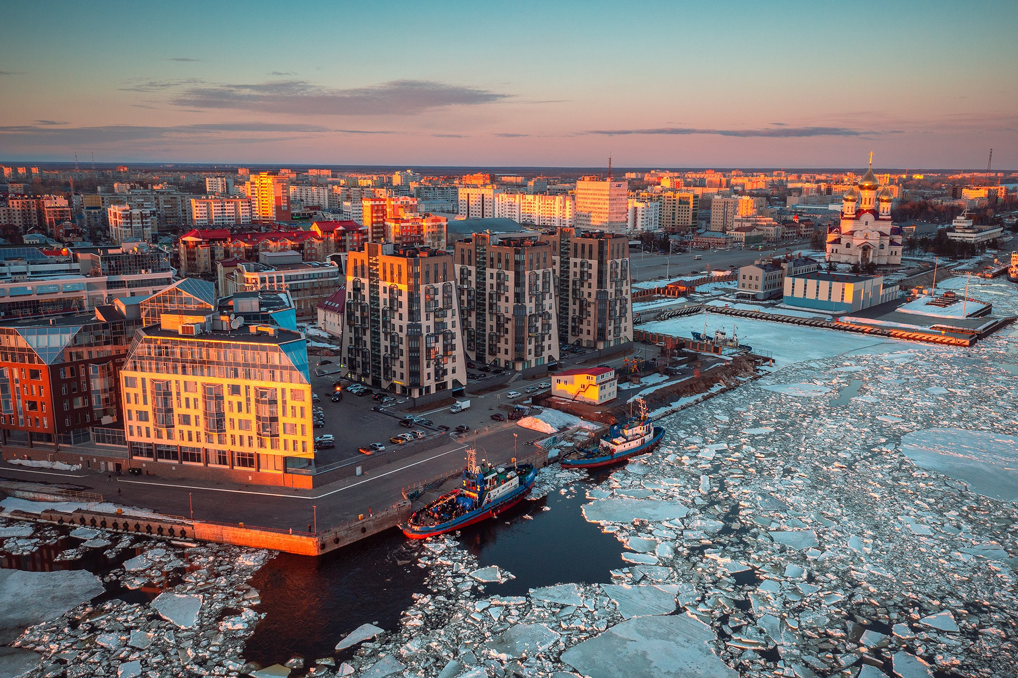 Город. Аэросъемка в Архангельске, Александр Ермолин