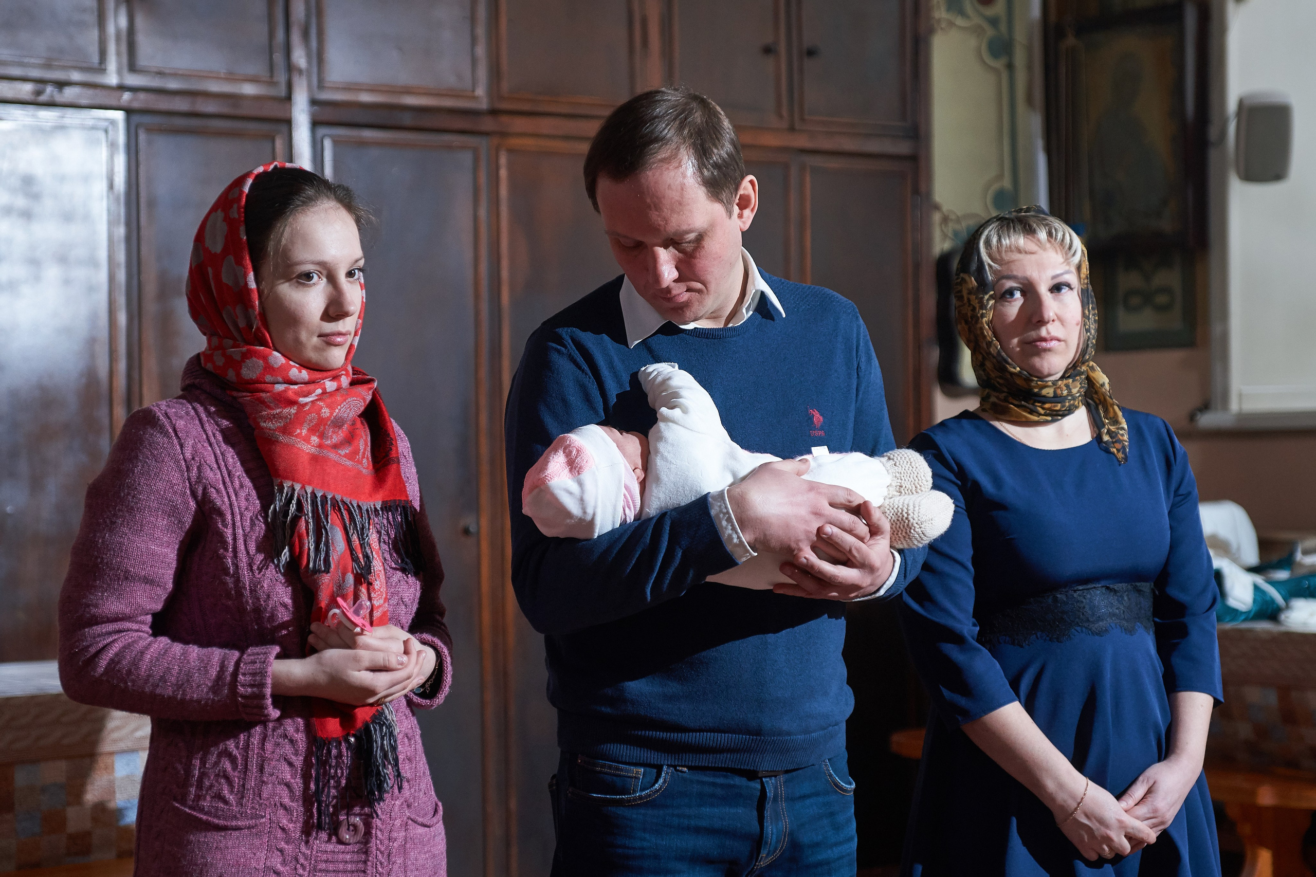 Крещение в церкви.Фотограф Владимир Артамонов