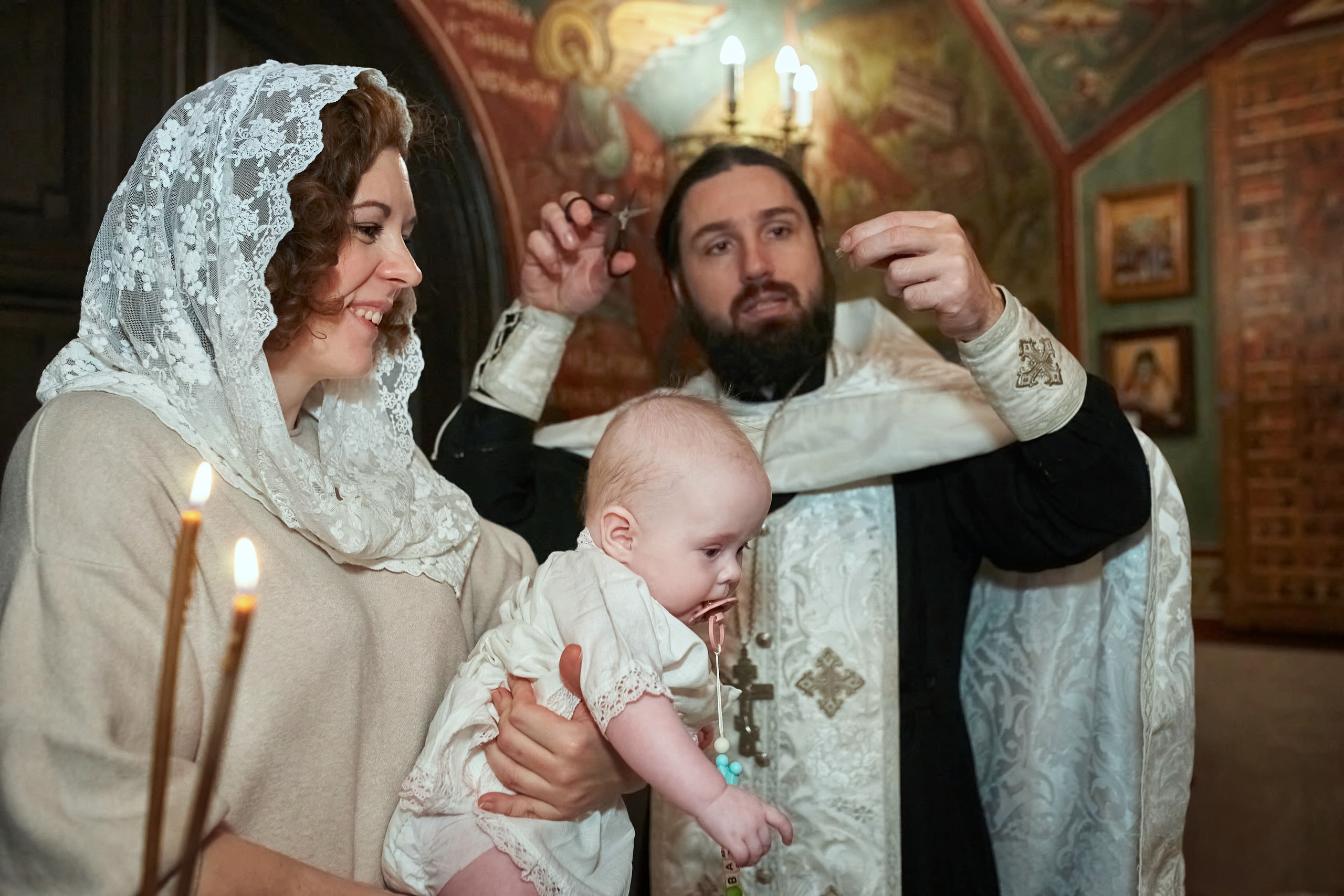 Крещение в Зачатьевском женском монастыре