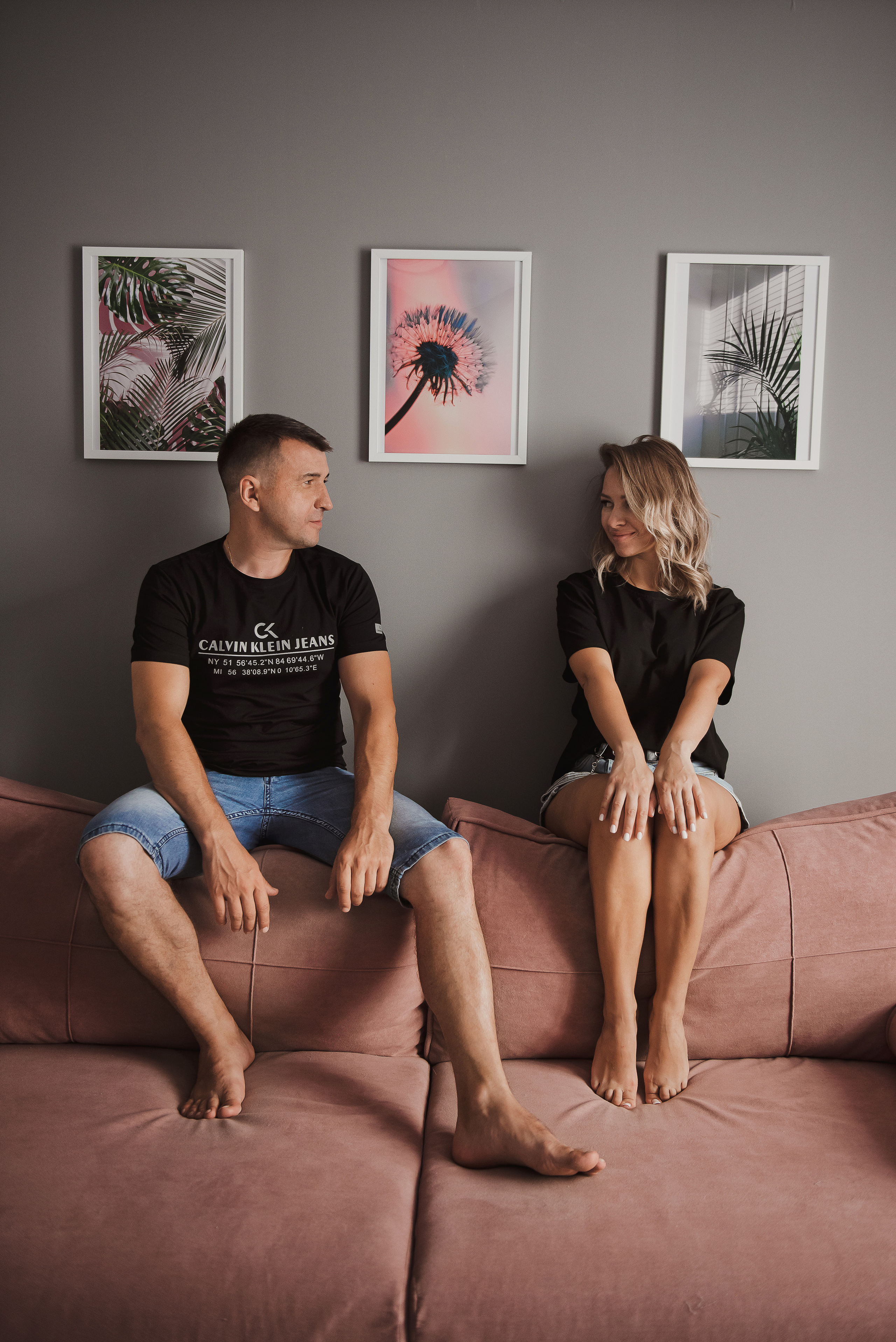 Женя и Лена. Домашняя фотосессия для двоих (и кота). Свадебный и семейный фотограф в Воронеже Алёна Пшеничная