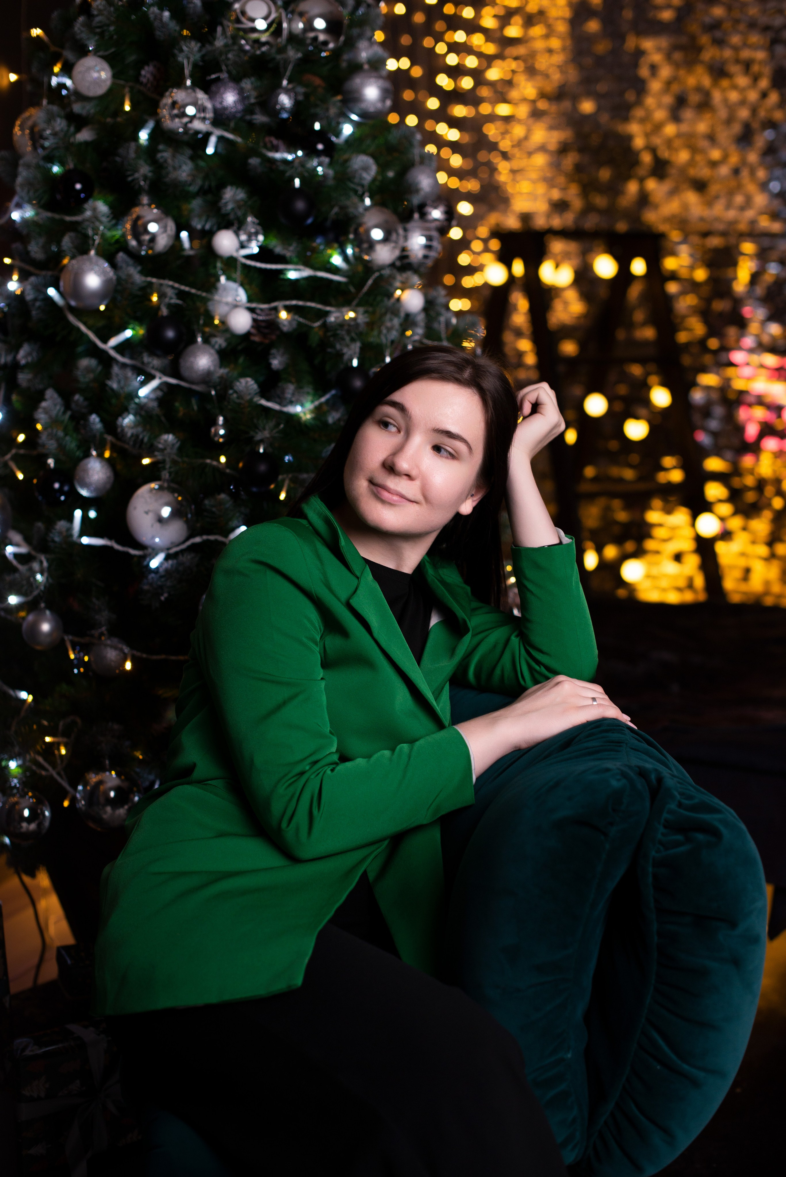 Юлечка в новогодней локации. Творческий фотограф Вологда