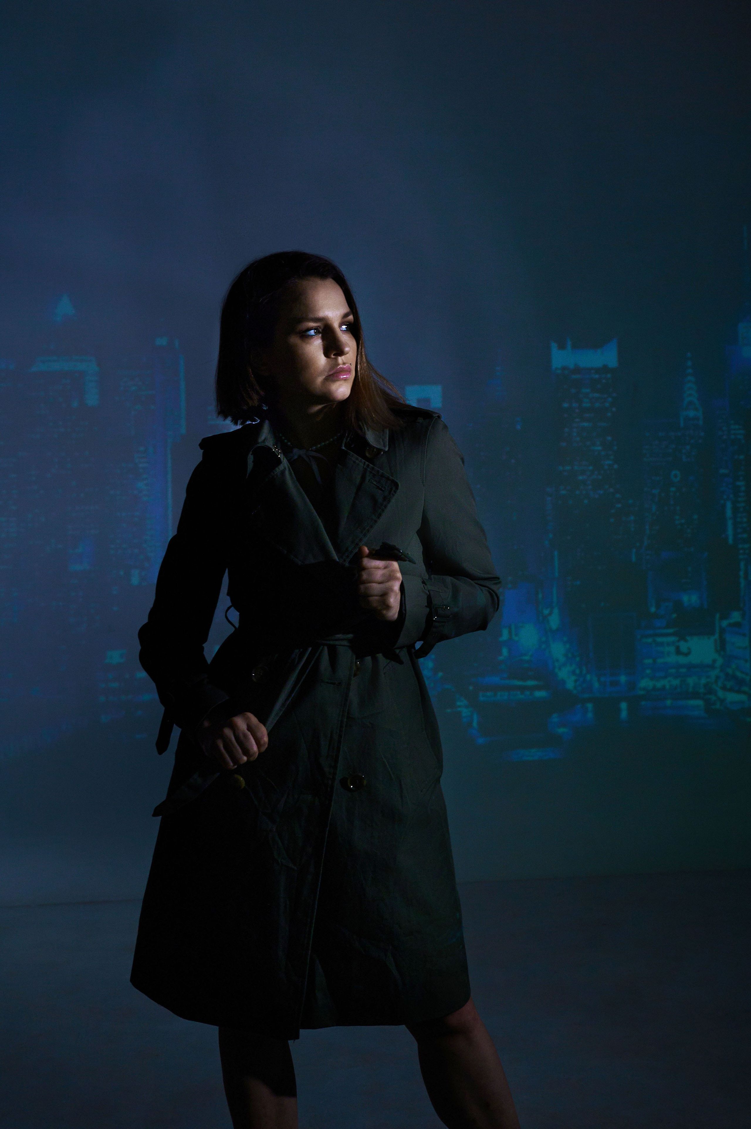 Фотосессия Ксении с проектором