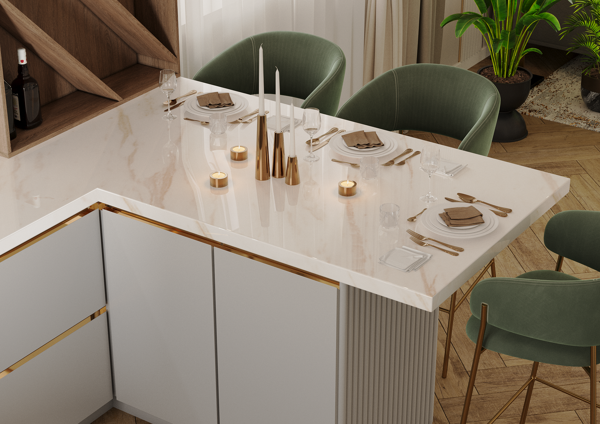 Частный дом в стиле арт-деко. Дизайнер интерьеров Ростов-на-Дону Кристина Карпенко