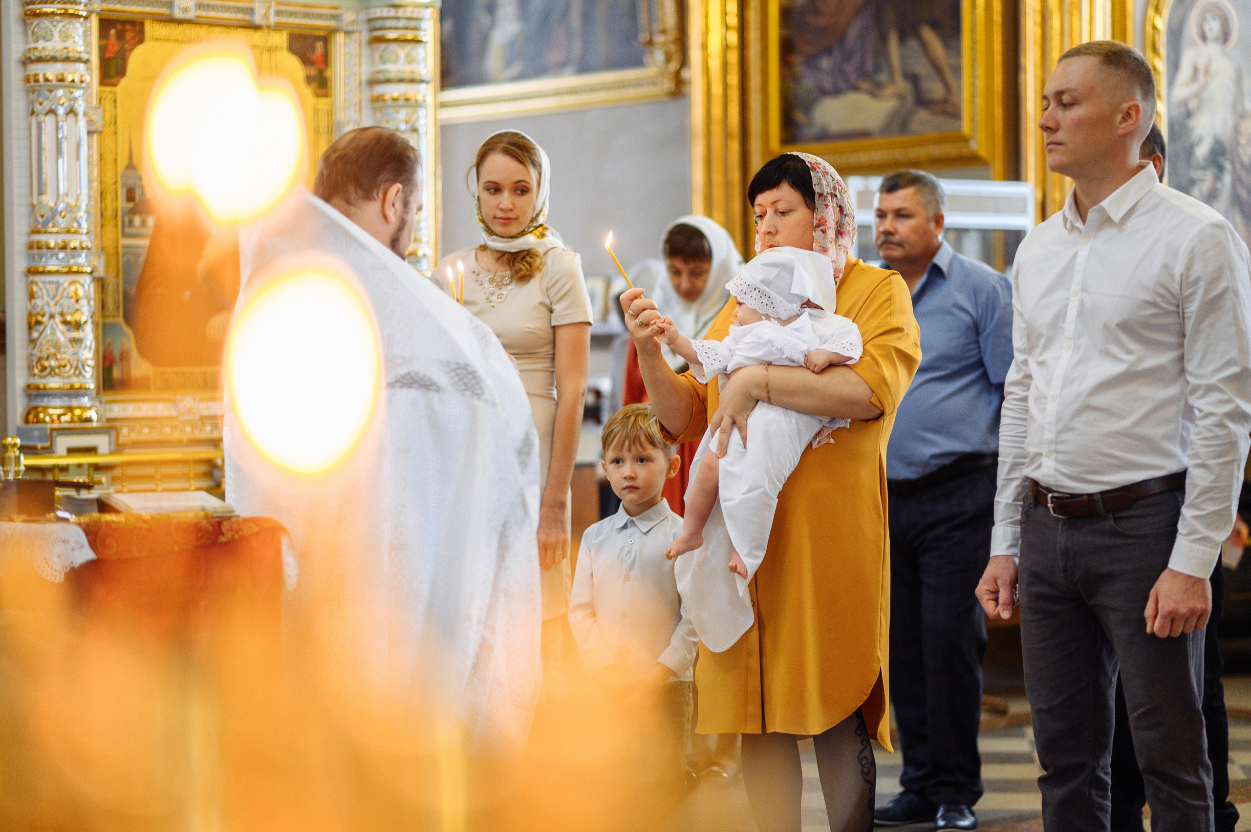 Крещение Насти. Церковь иконы Божией Матери. Большая Валяевка. Свадебный и семейный Фотограф в Пензе Татьяна Лапоногова