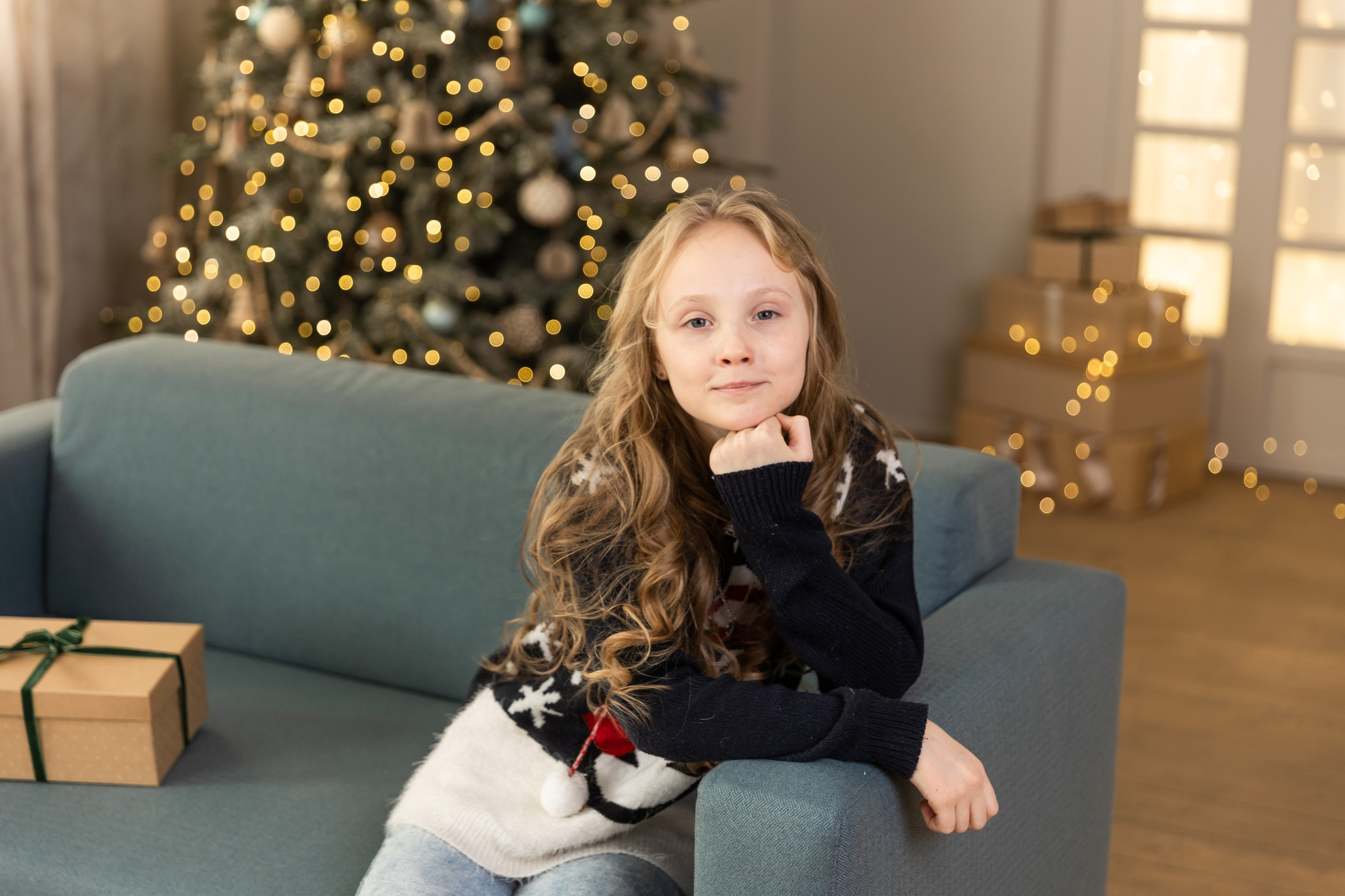 Новогодняя фотосессия в студии 4 класс. Семейный, детский, школьный фотограф в Благовещенске Яна Белоусова