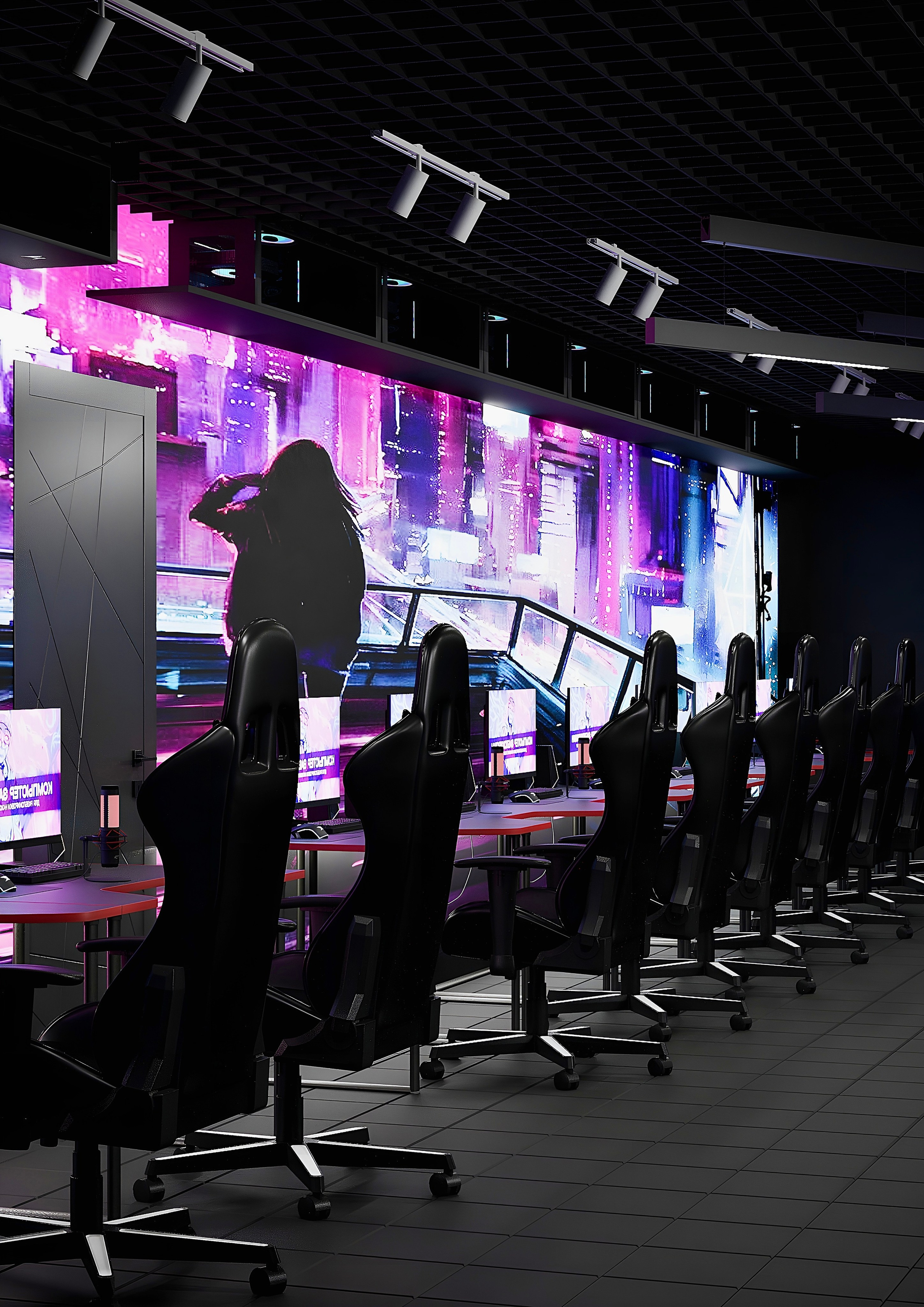 Компьютерный клуб «Soul Game» г. Санкт-Петербург. Батракова Наталья дизайнер интерьеров Санкт-Петербург Москва Архангель