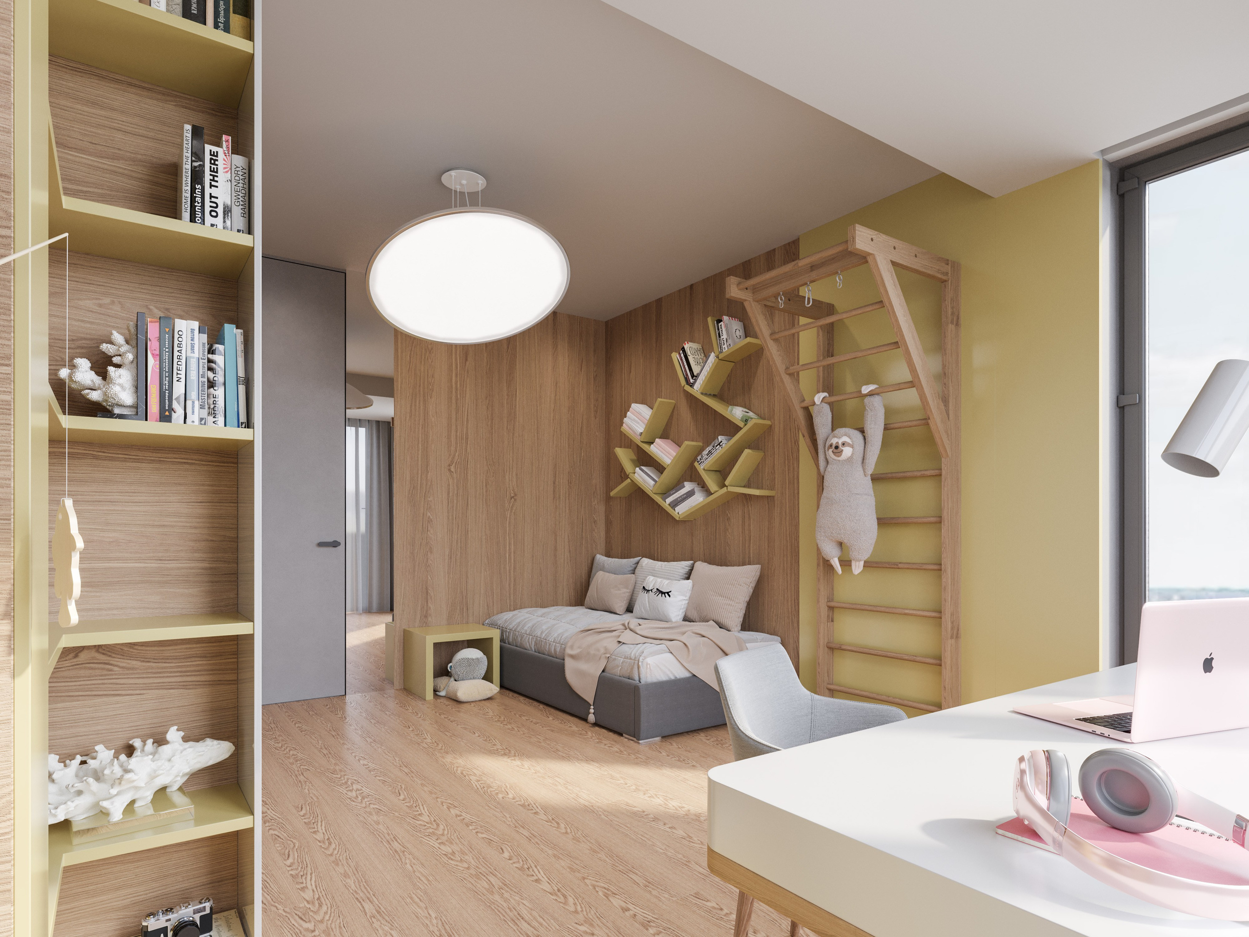 3D Визуализация Интерьера Квартиры в Современном Стиле с Панорамными Окнами. Визуализатор интерьера в Москве | Брагин Кирилл