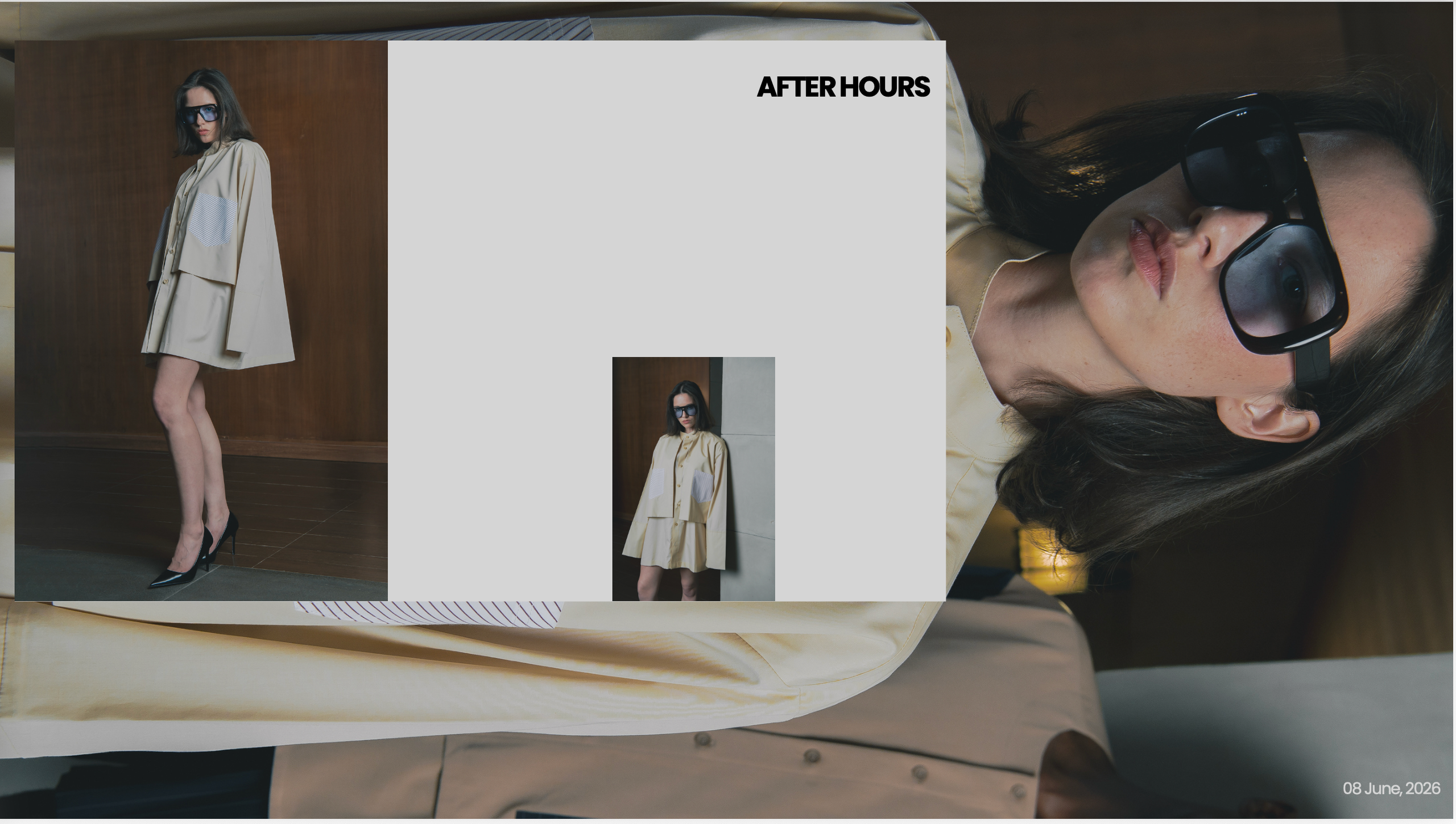 Lookbook layout for Maison Pluie Dubai brand. Elizaveta Filchenko. Fashion-photographer and director