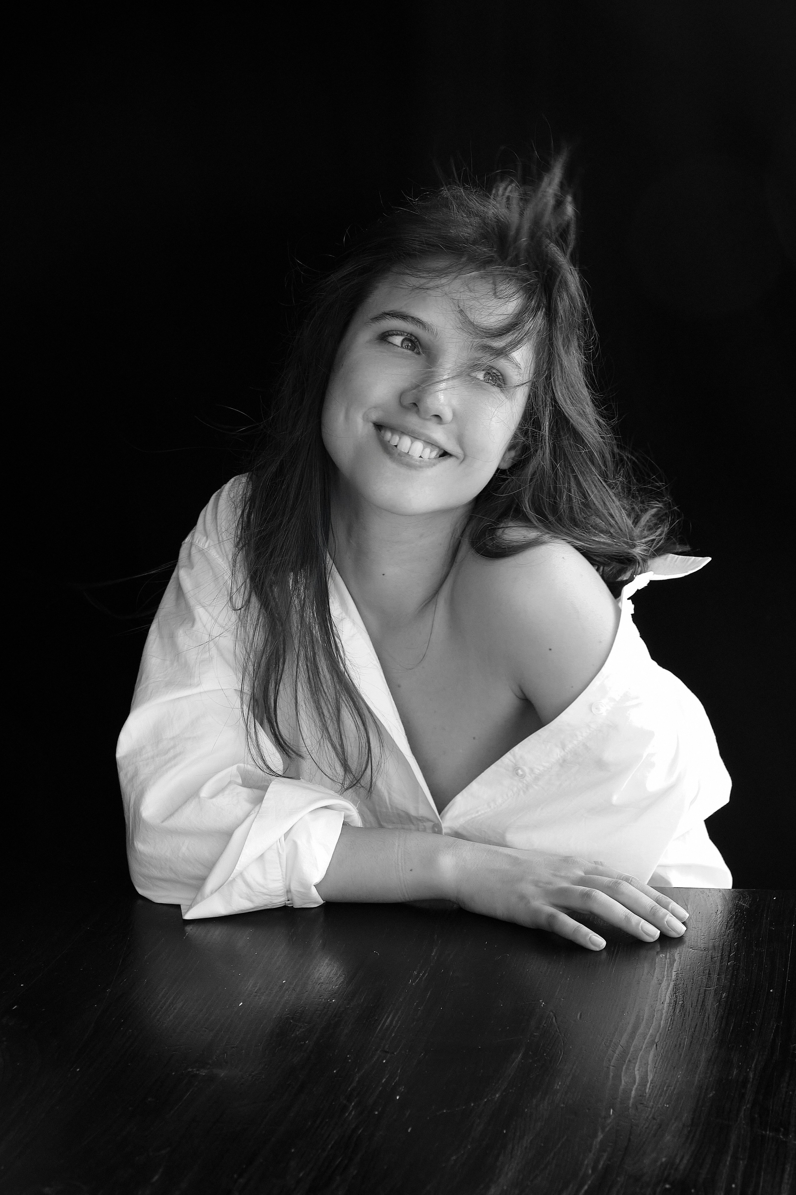 Ия, черно-белый портрет