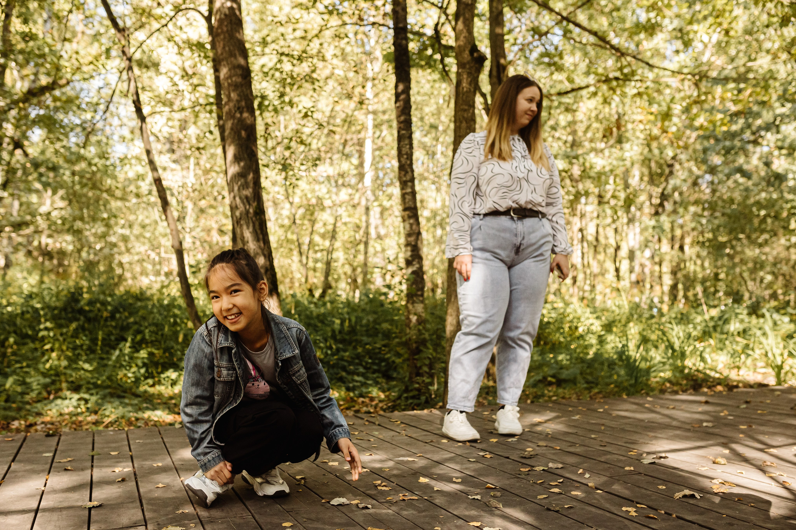 Репортаж школьной прогулки в парке. Семейный и женский фотограф в Москве Надежда Воробьева