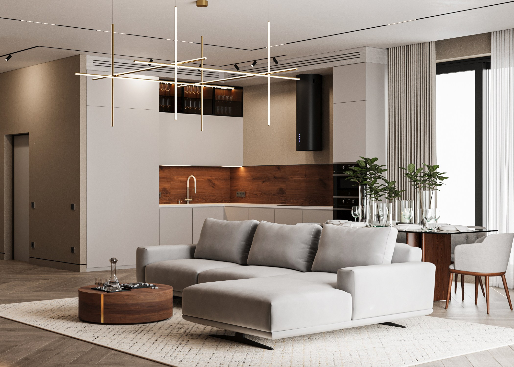 Дизайн загородного дома, Симферопольский р-н, Мирное — 170 м², 2024. Расим Селяметов — дизайн интерьера в Крыму