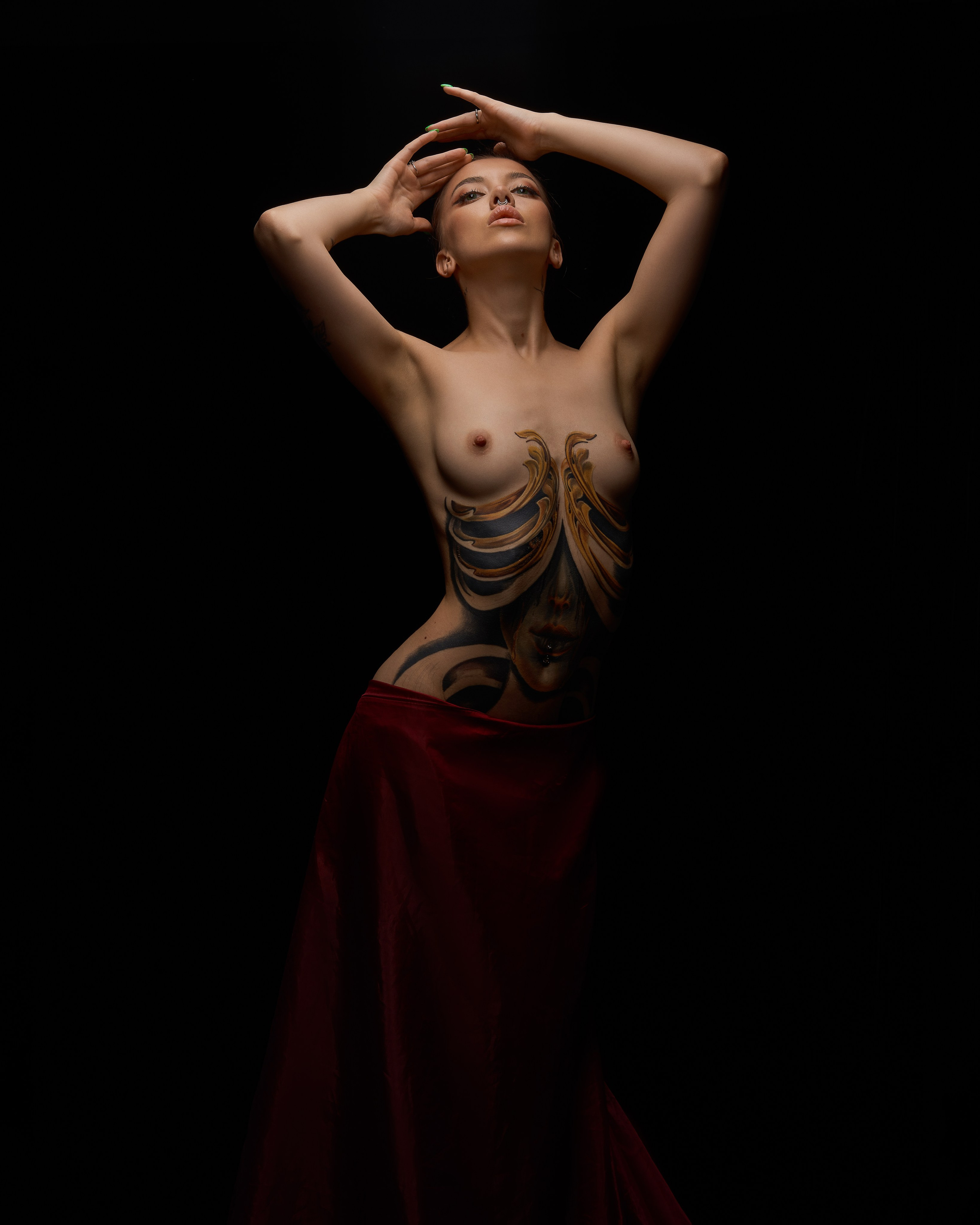 Съёмка на черном фоне