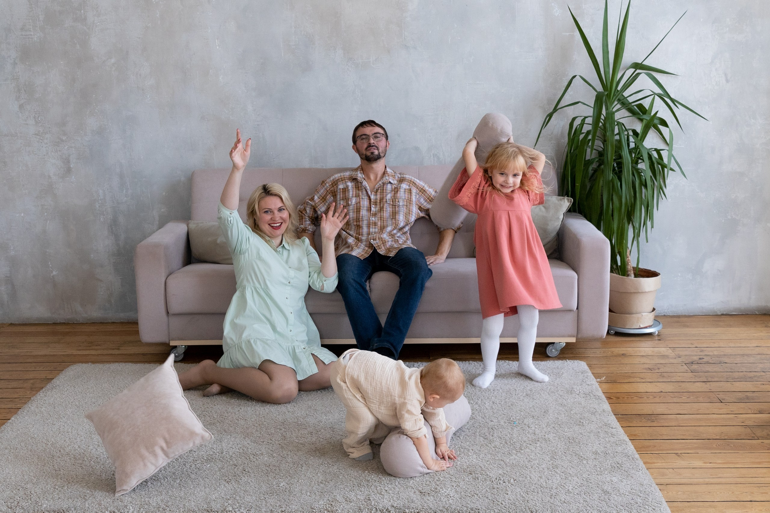 Наталья, Михаил и детки. Репортажный фотограф в Новосибирске Алена Помазунова