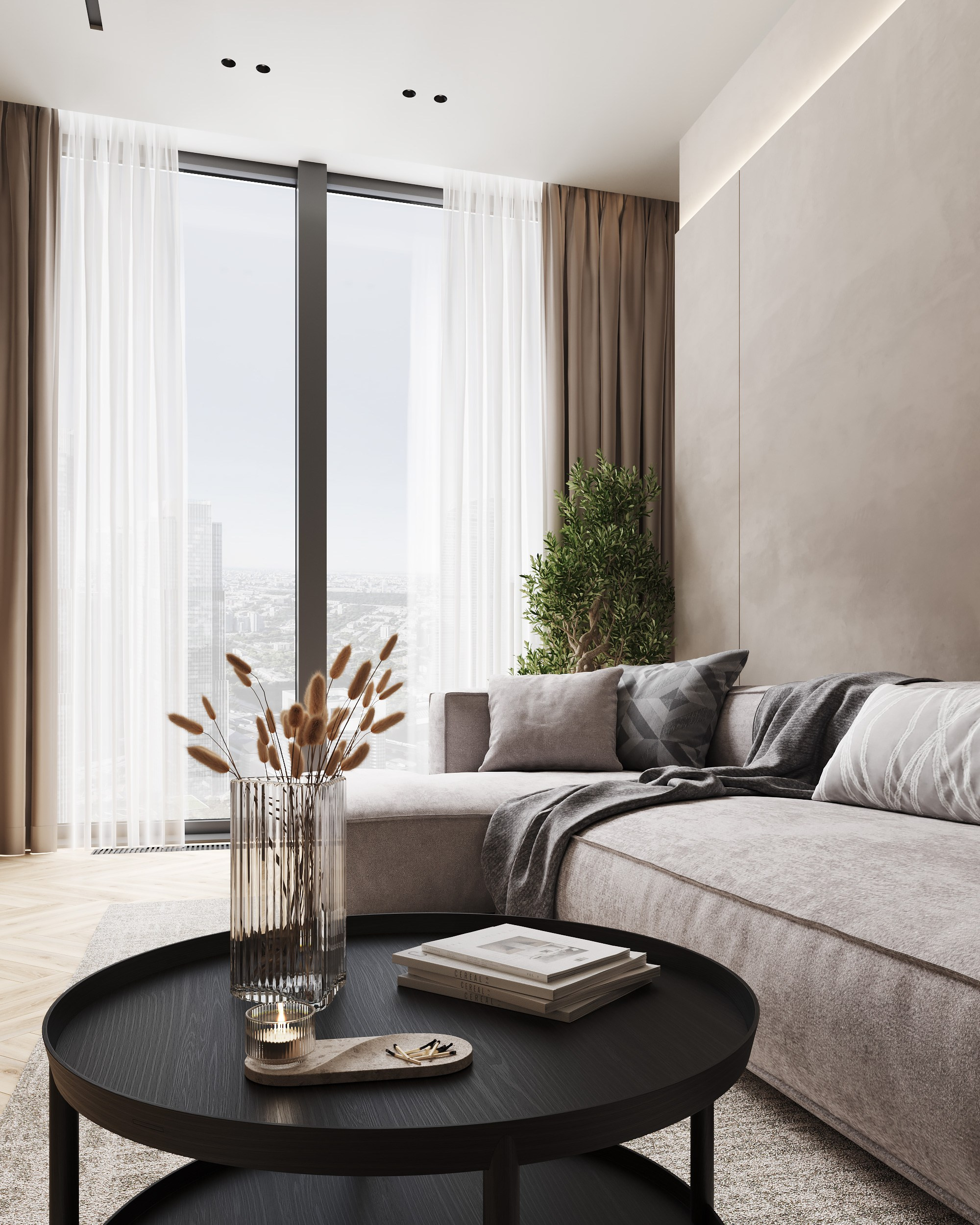 Neva Towers. Дизайн интерьера | 3D визуализация | Миланская Марина