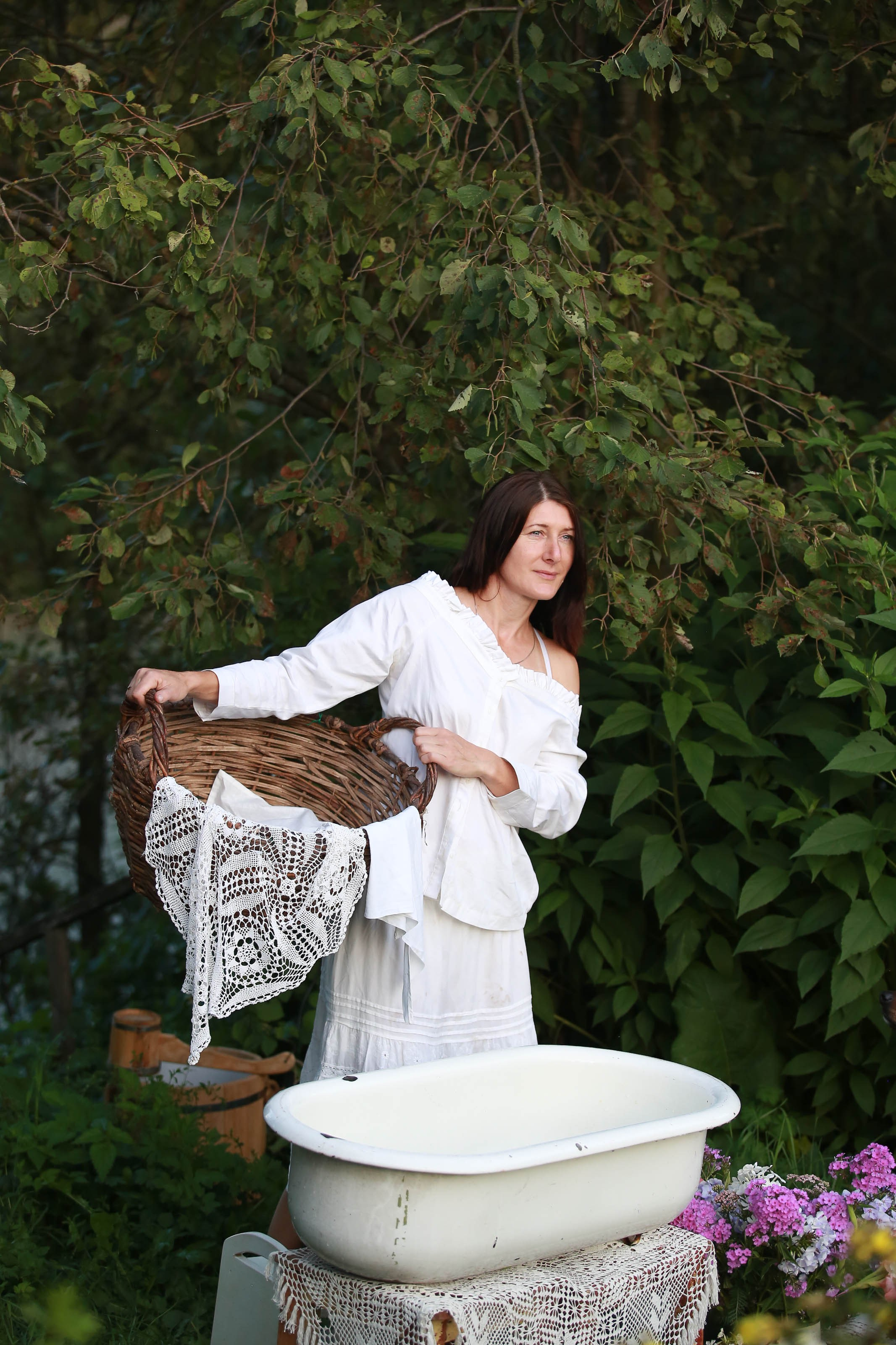 Проект «Ретро стирка на реке». Семейный и детский фотограф в Москве Мария Быкова