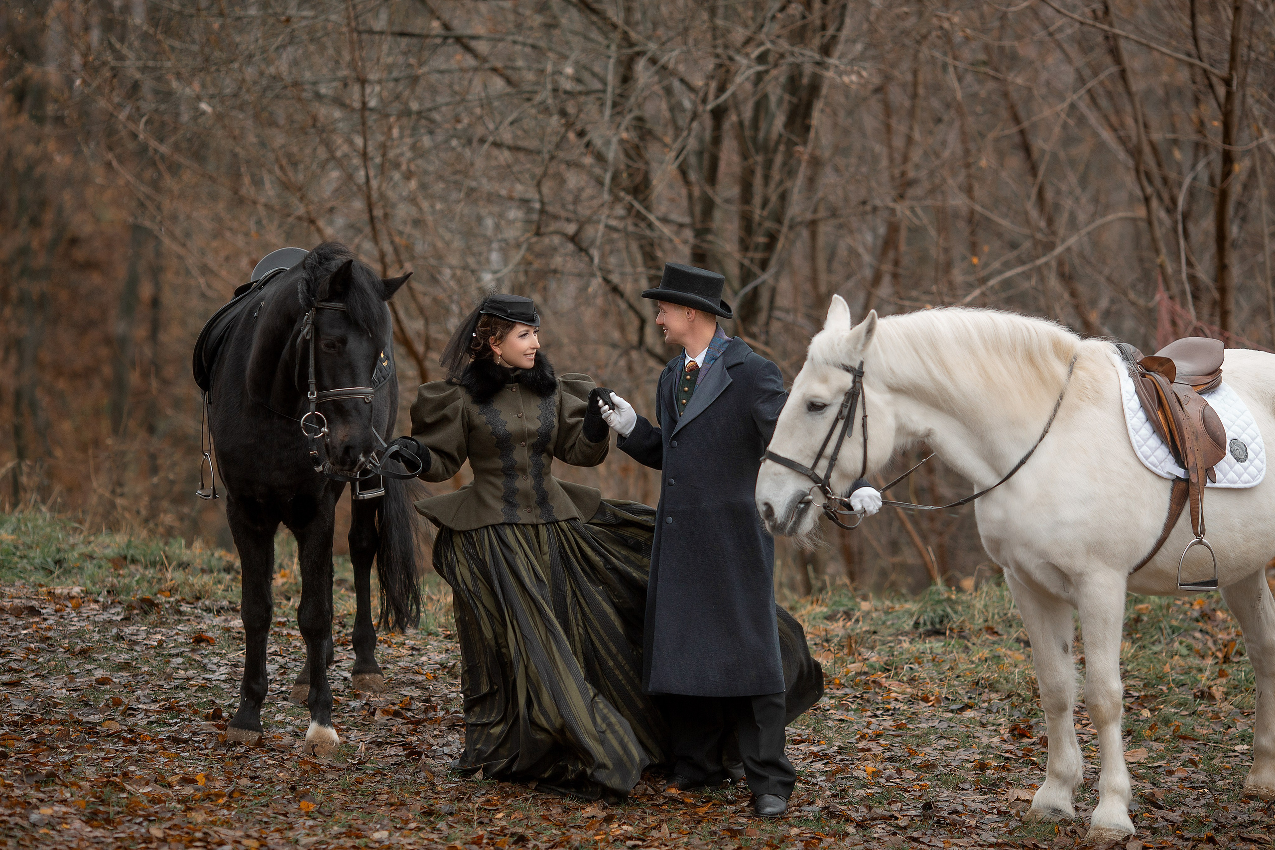 Оксана и Михаил. Фотосессия с лошадьми в Нижнем Новгороде
