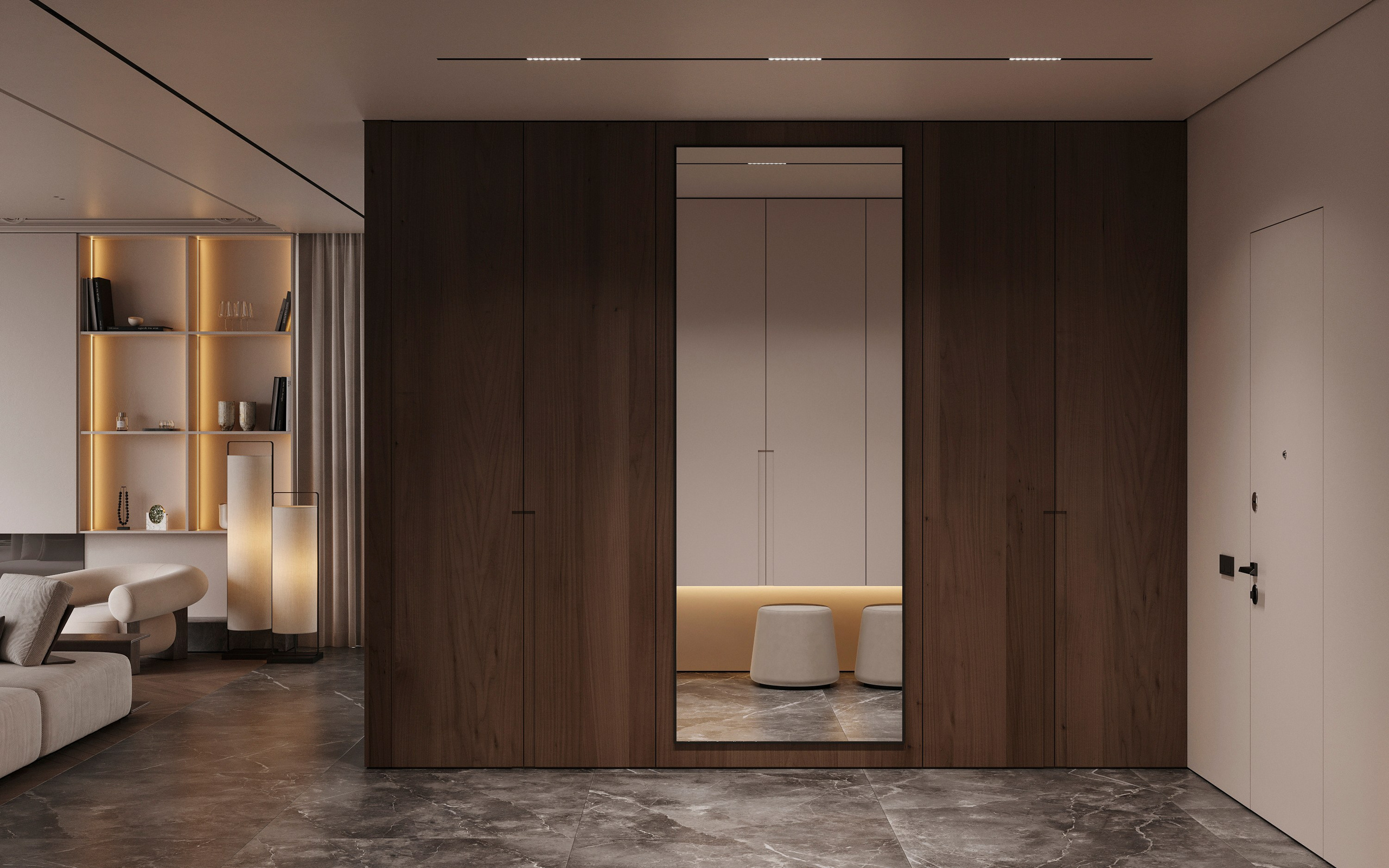 COZY SKYLINE | CONCEPTUAL PROJECT. Interior Visualization by Valerie Stetyukevich