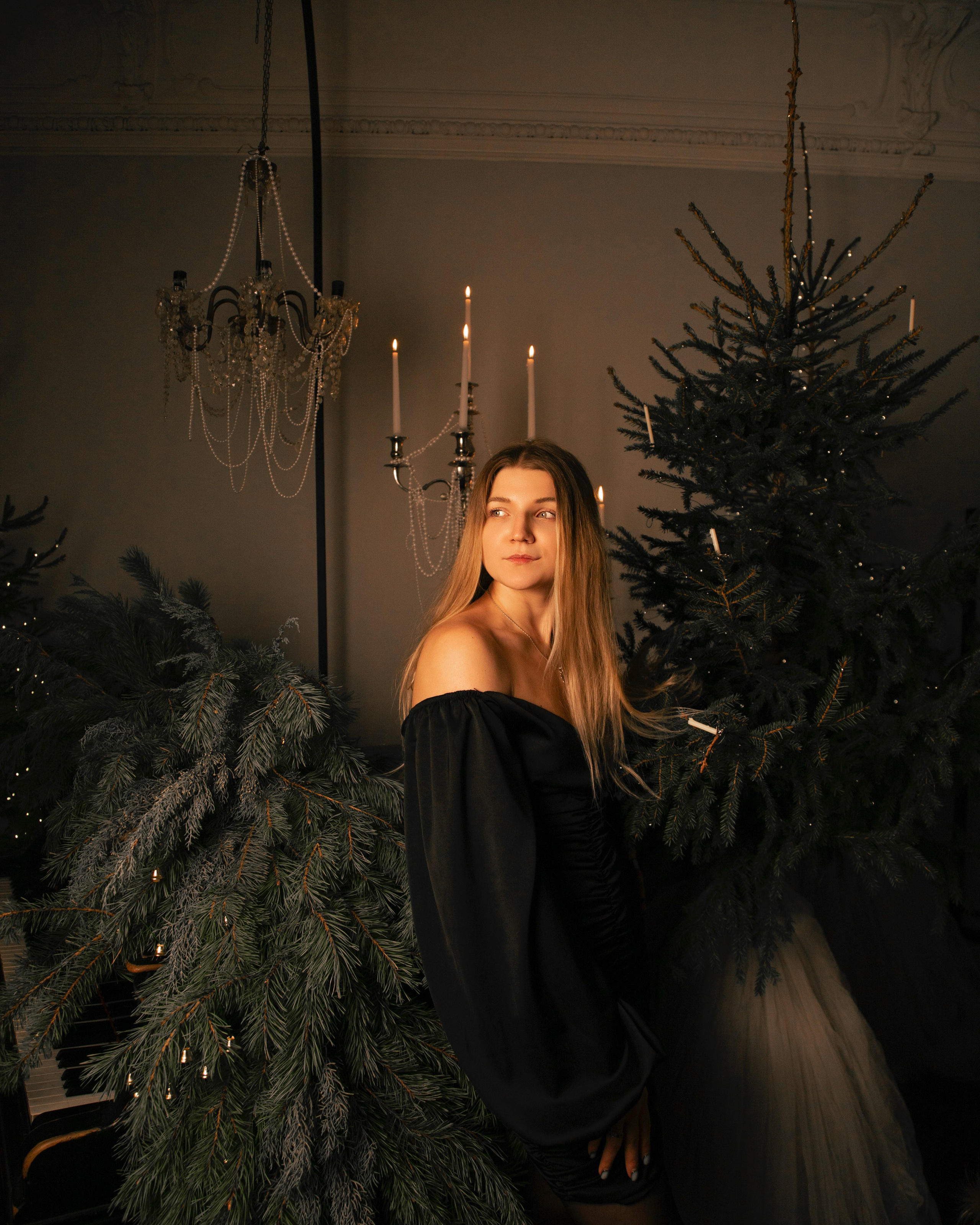 Новогодняя съёмка в фотостудии