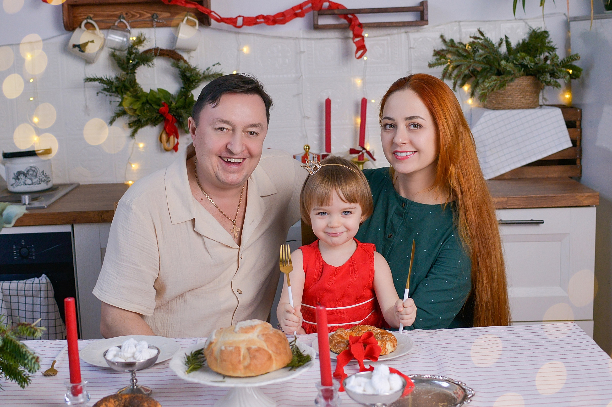 Новогодняя семейная фотосессия в Краснодаре 2023-2024. Фотограф новорожденных Краснодар Малышенко Надежда