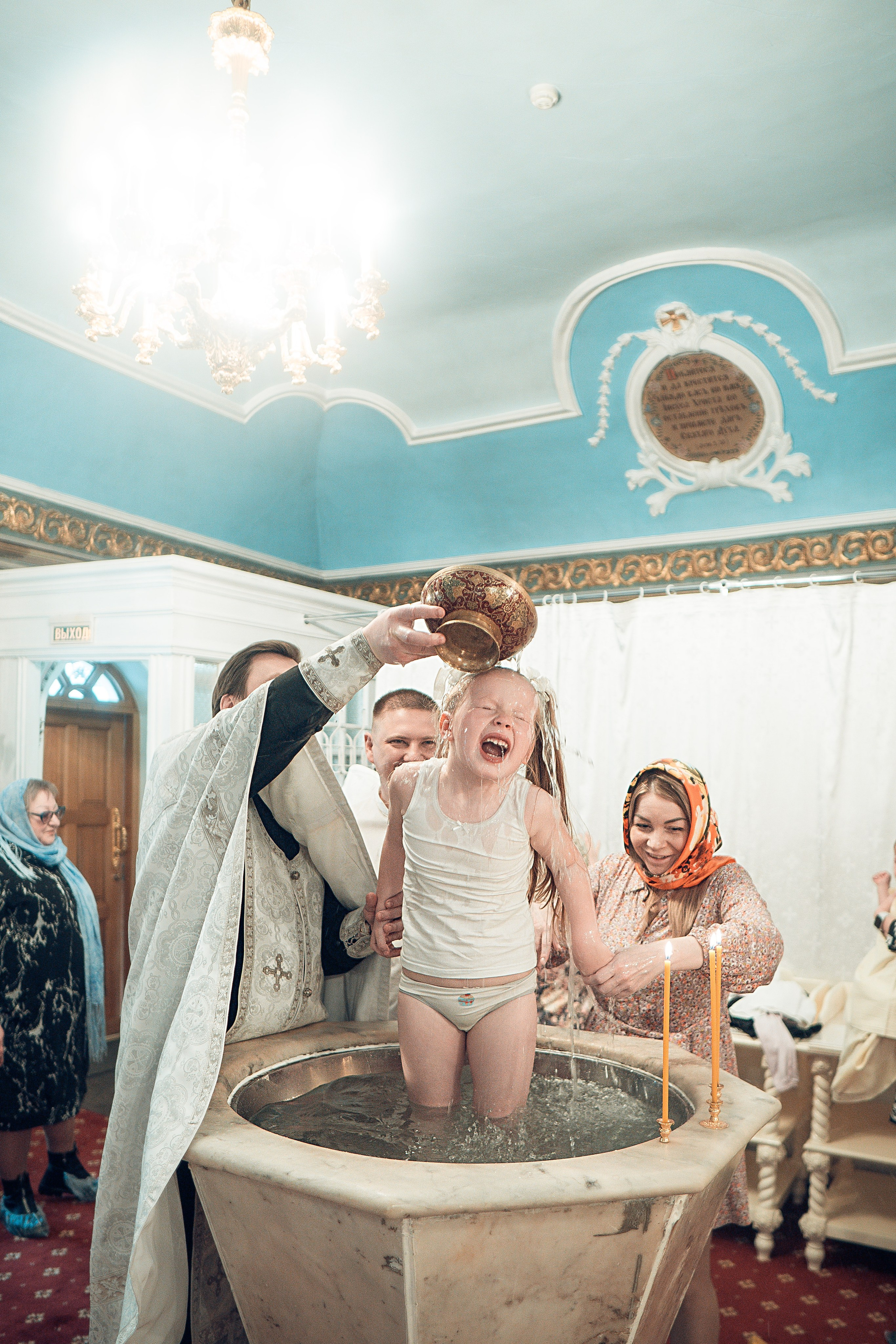 Таинство Крещения Артема, Ангелины и Адрианы