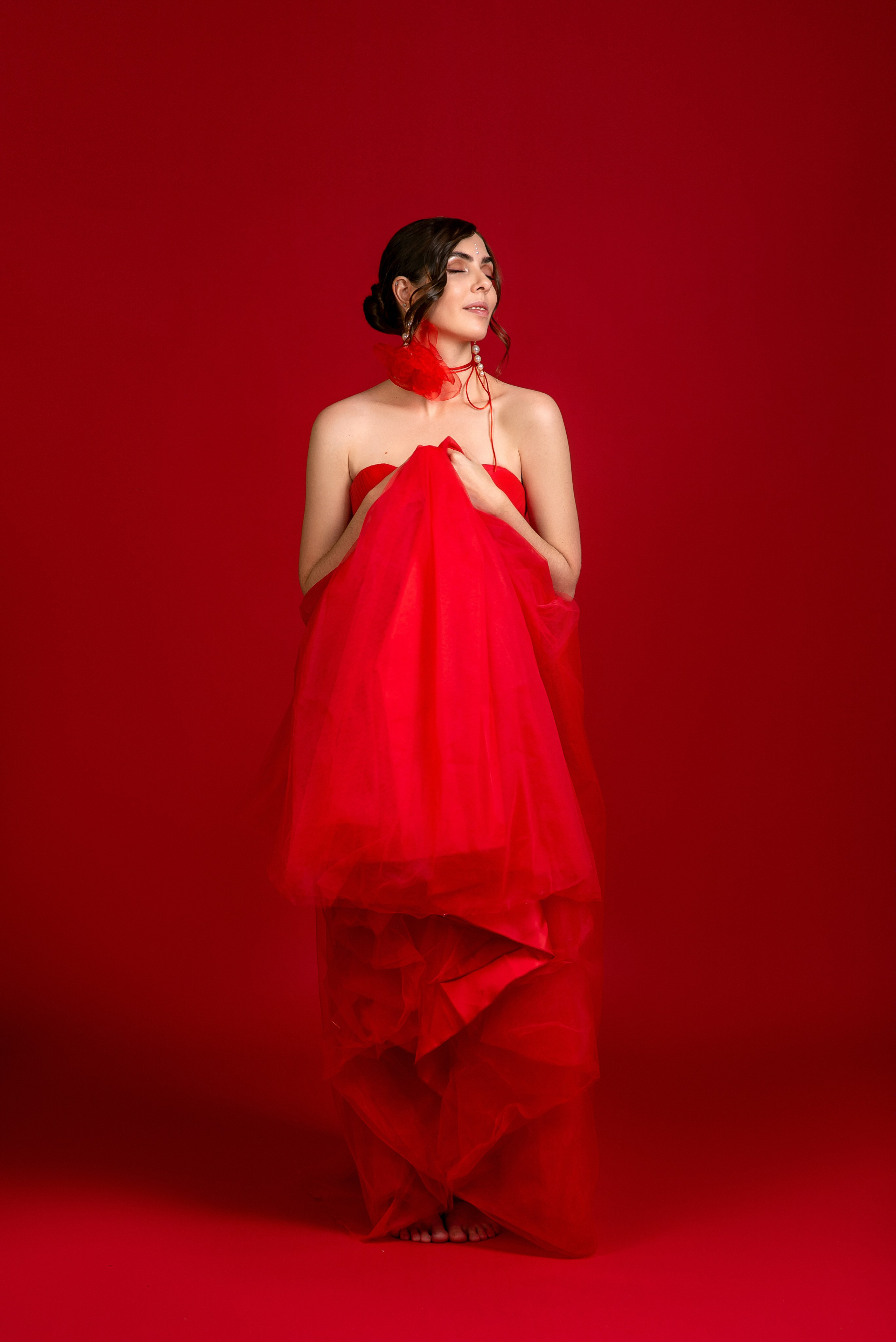 Фотосессия на красном фоне. Семейный и детский фотограф Наталья Горда