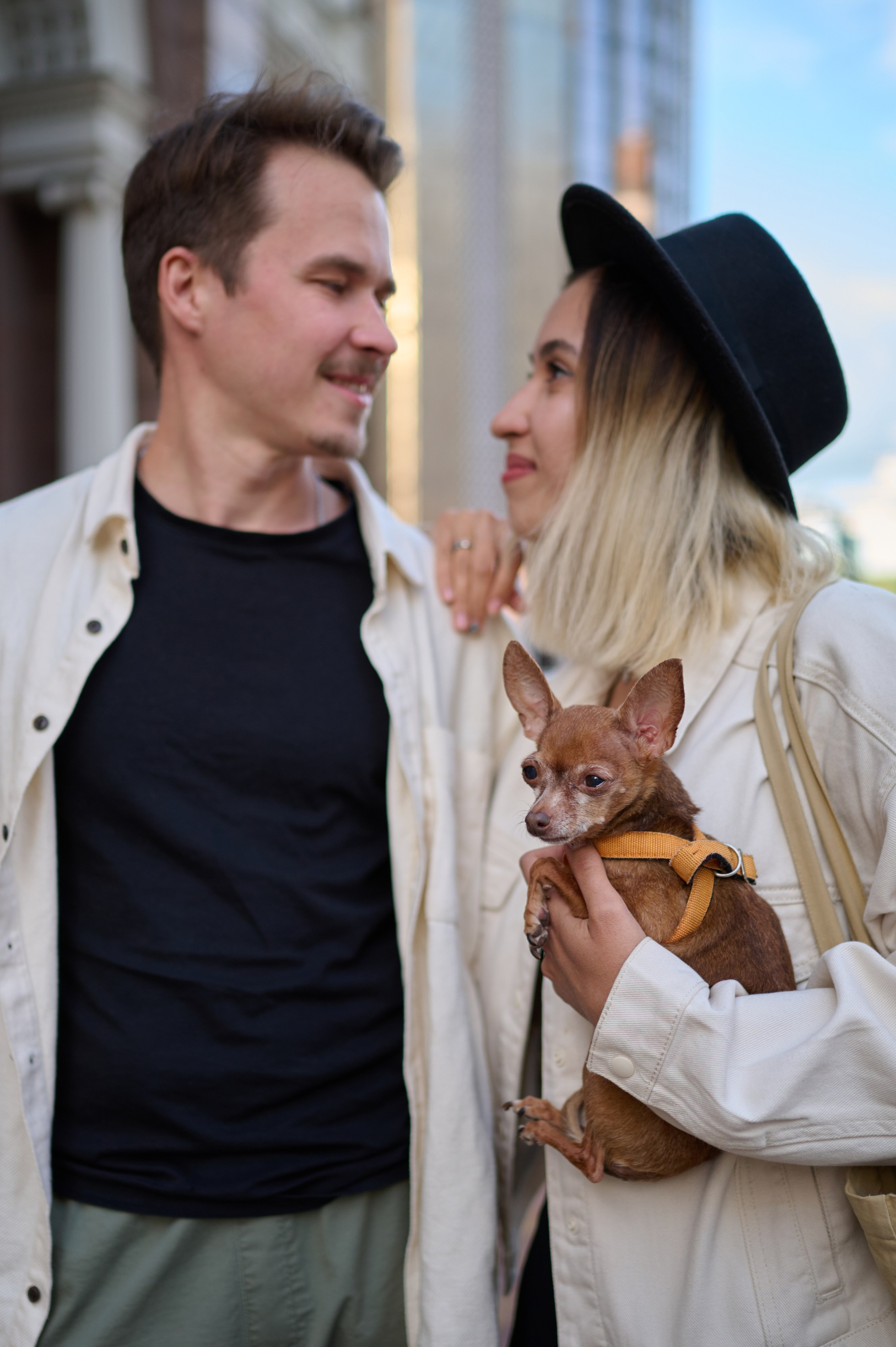 Ренита и Егор с Фокси и Пени. Фотограф анималист в Казани Алина Сулейманова. Фотограф животных