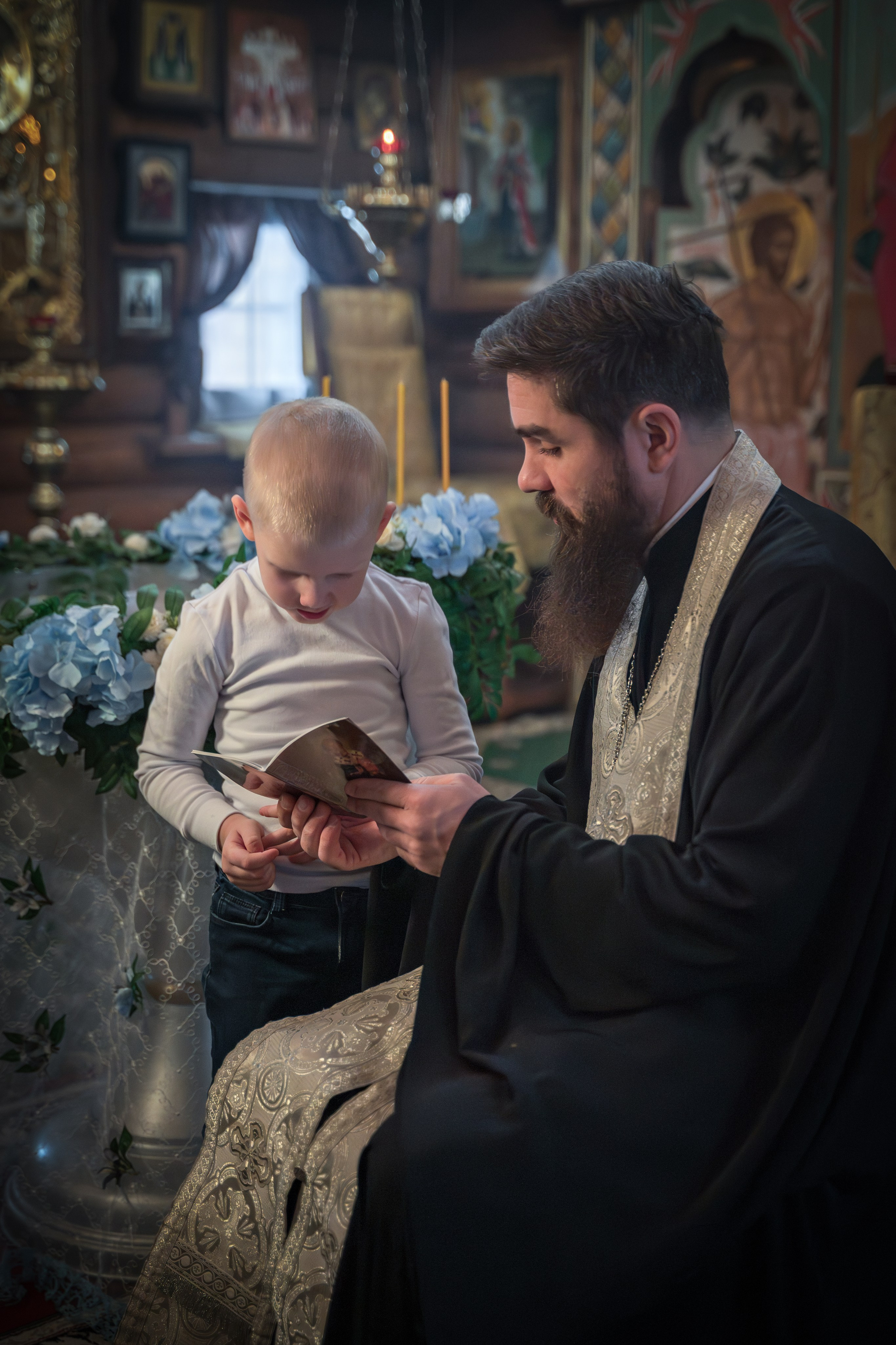 Крещение в Никольском храме д. Островцы