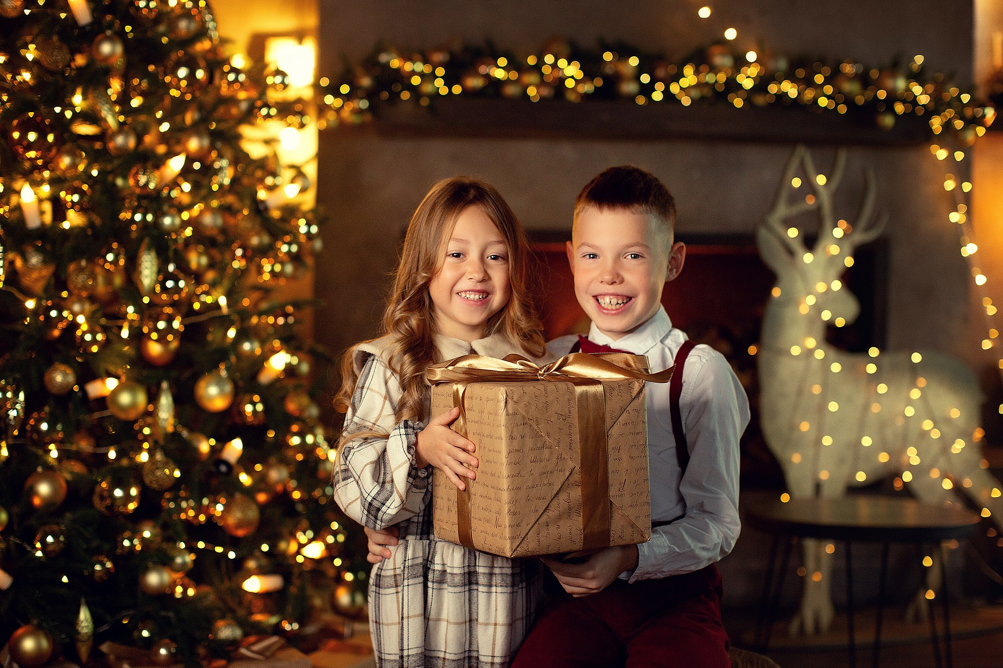Новогодняя праздничная Фотосессия в студии. Семейный фотограф Татьяна Надеждина | Москва, Московская область, Ярославль