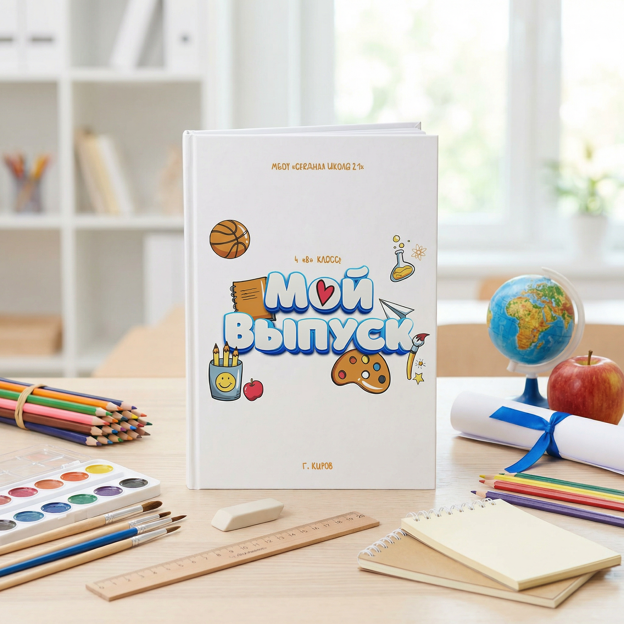 017 School II. Дизайны, psd шаблоны школьных и выпускных альбомов и обложек