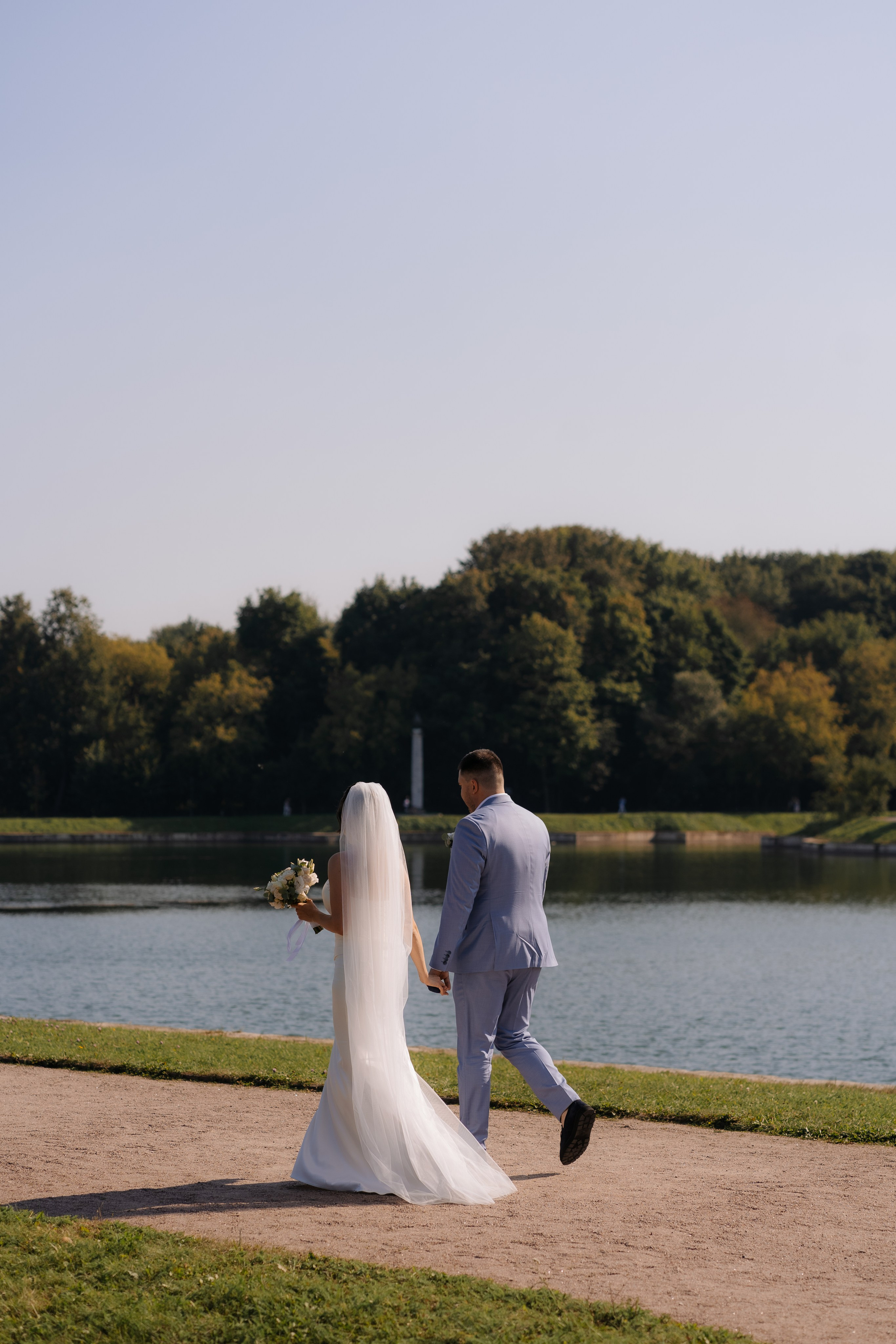 Свадебная фотосессия в Москве, парк Кусково. Свадебный фотограф в Москве Анна Полушина