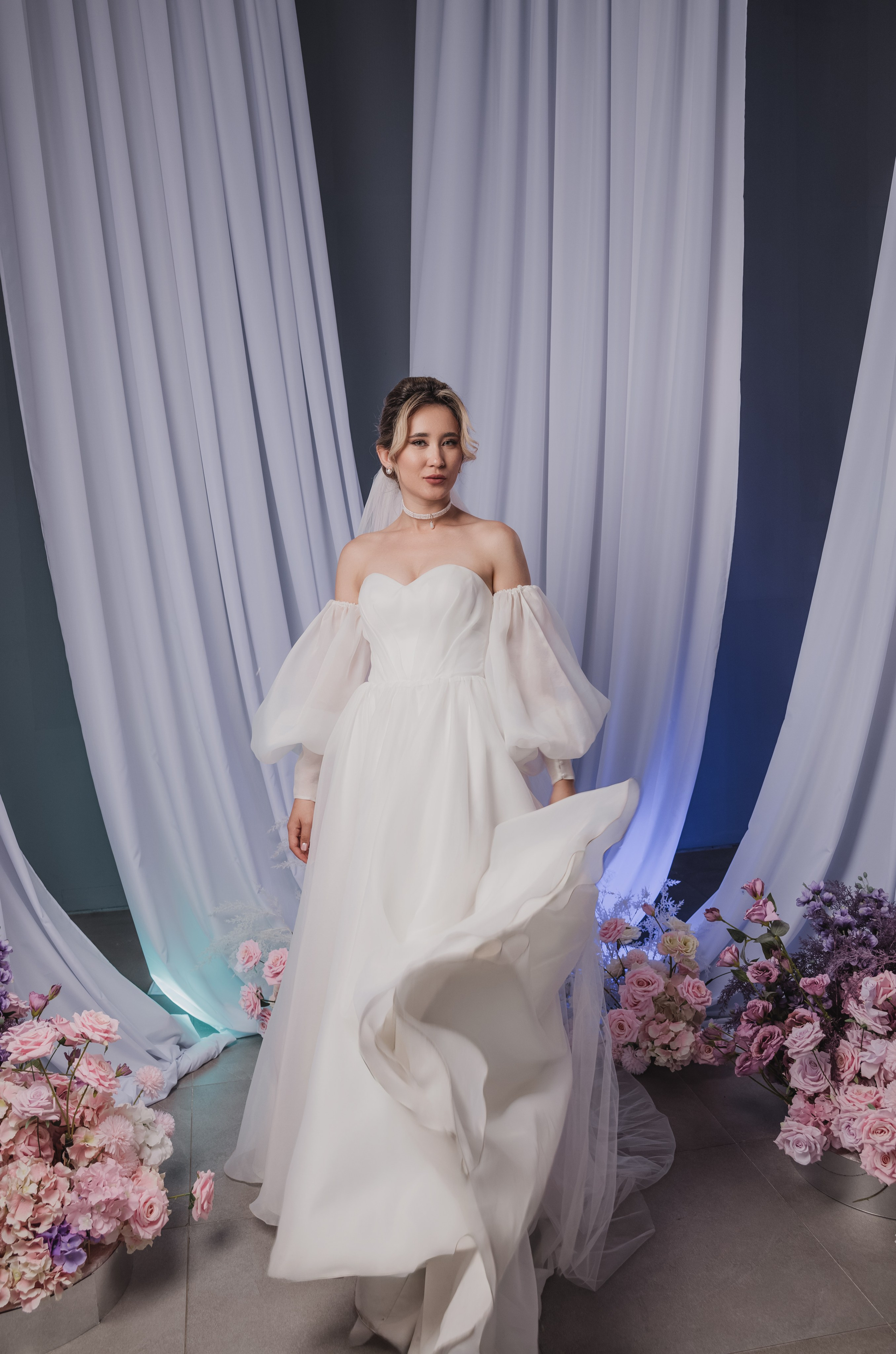 Свадебная фотосессия в фотостудии г. Саратова Яна и Сергей 28.08.2024. Свадебный фотограф, портретный фотограф в Москве и Саратове Оксана Анциферова