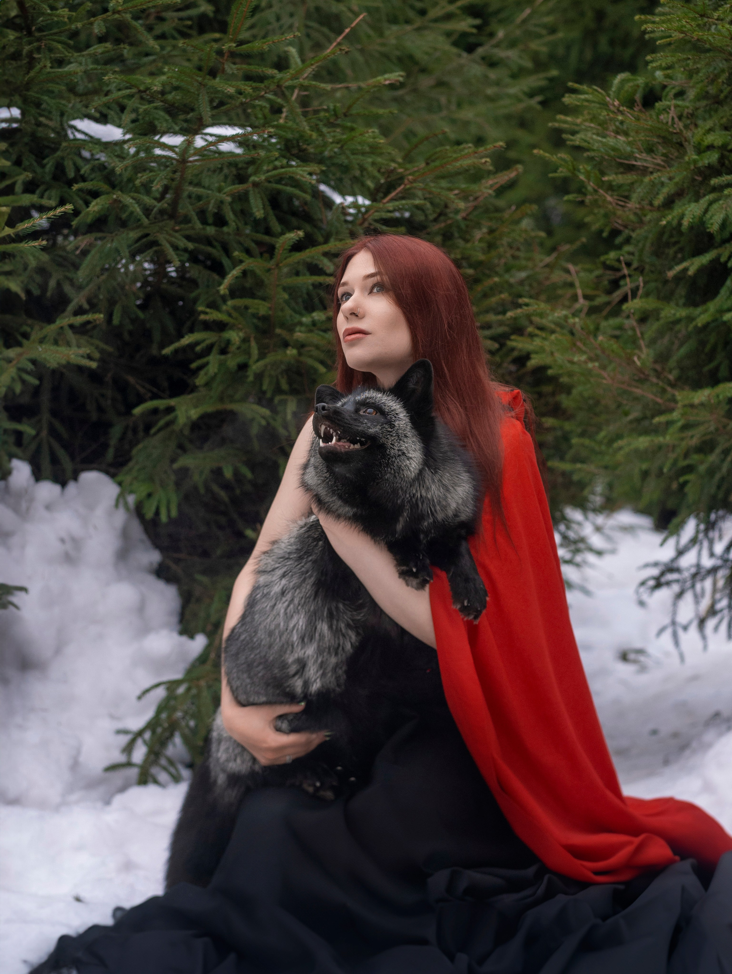 Лина и лис Мигель. Арт фотограф, женский фотограф Москва