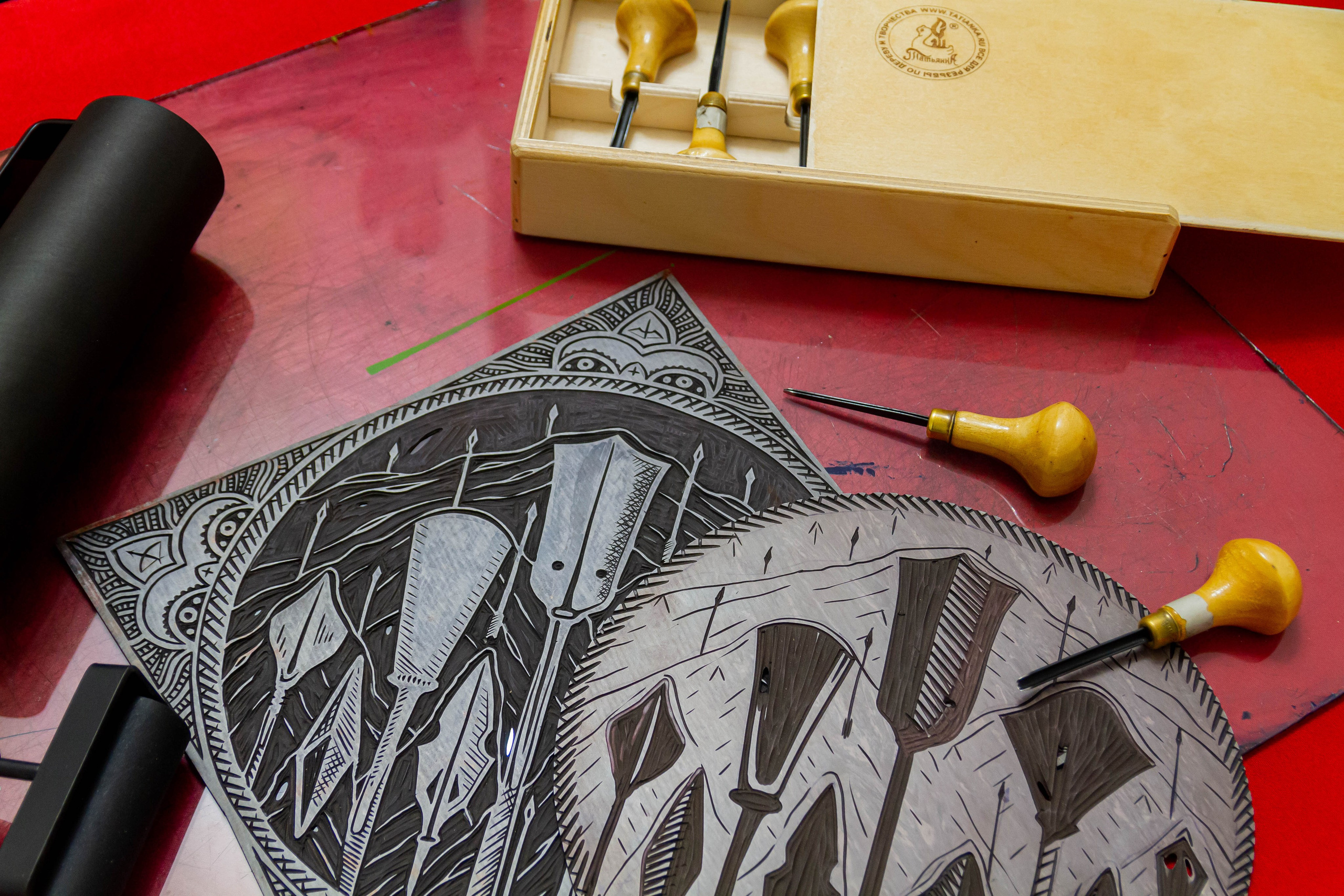 Мастер класс по линогравюре. Твой фотограф Алина Кочергина