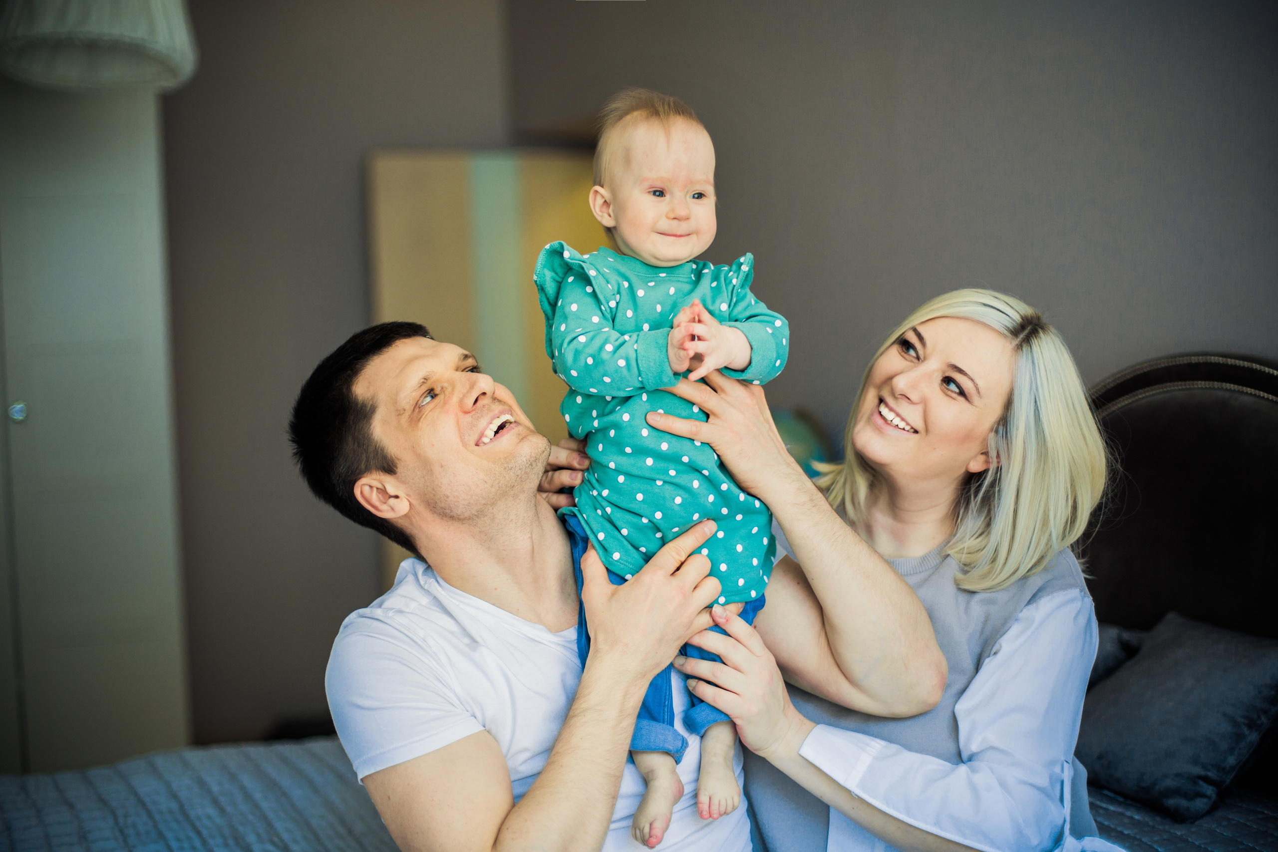 Катюшка, мама и папа. Детский, свадебный и семейный фотограф Юлия Курбатова, Санкт-Петербург