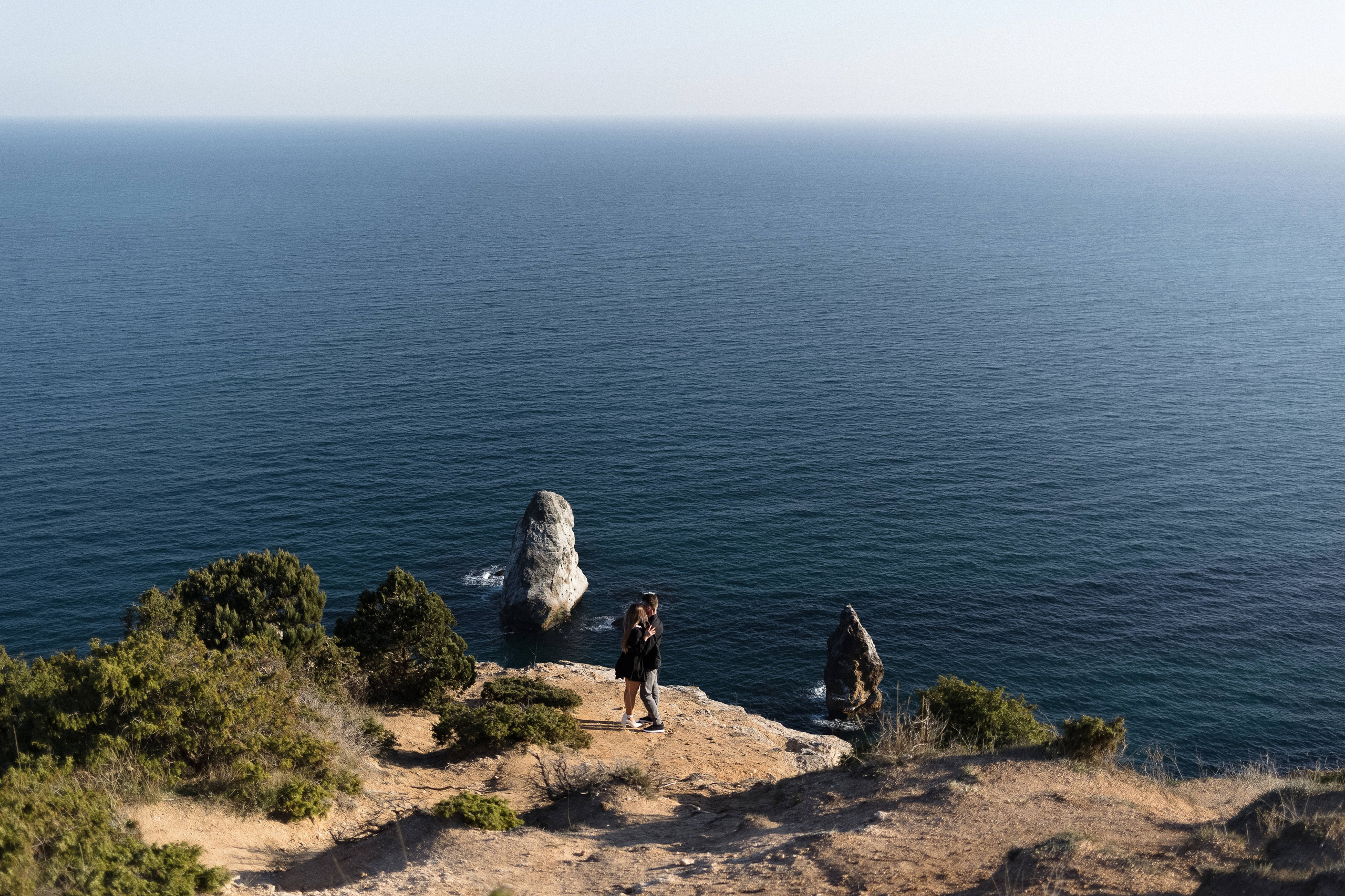 «Закат над морем: история любви Евгения и Дианы в каждом кадре». Свадебный фотограф Мироманов Николай в Крыму