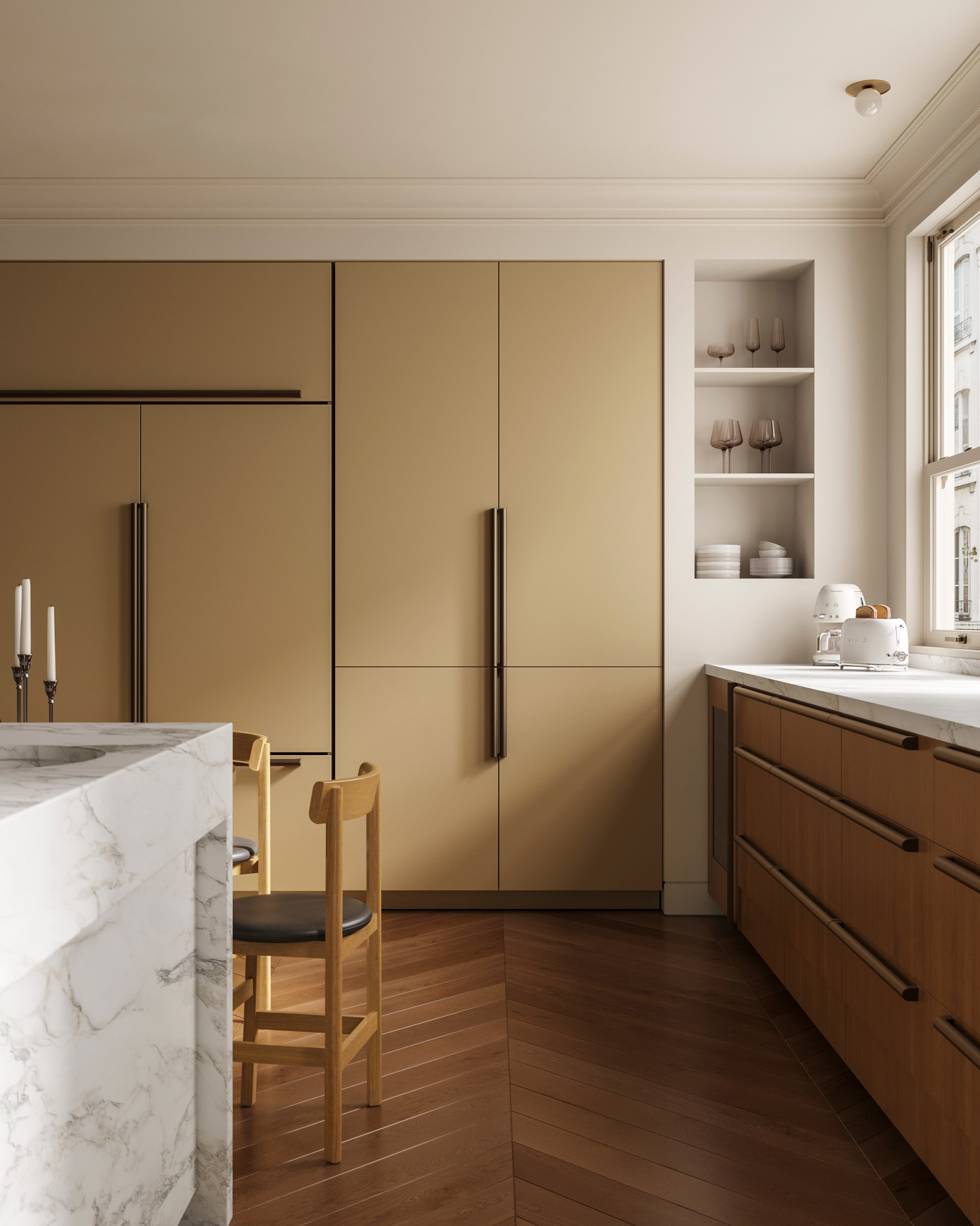 WARM KITCHEN | RENDERCAMP WORKSHOP. Interior Visualization by Valerie Stetyukevich