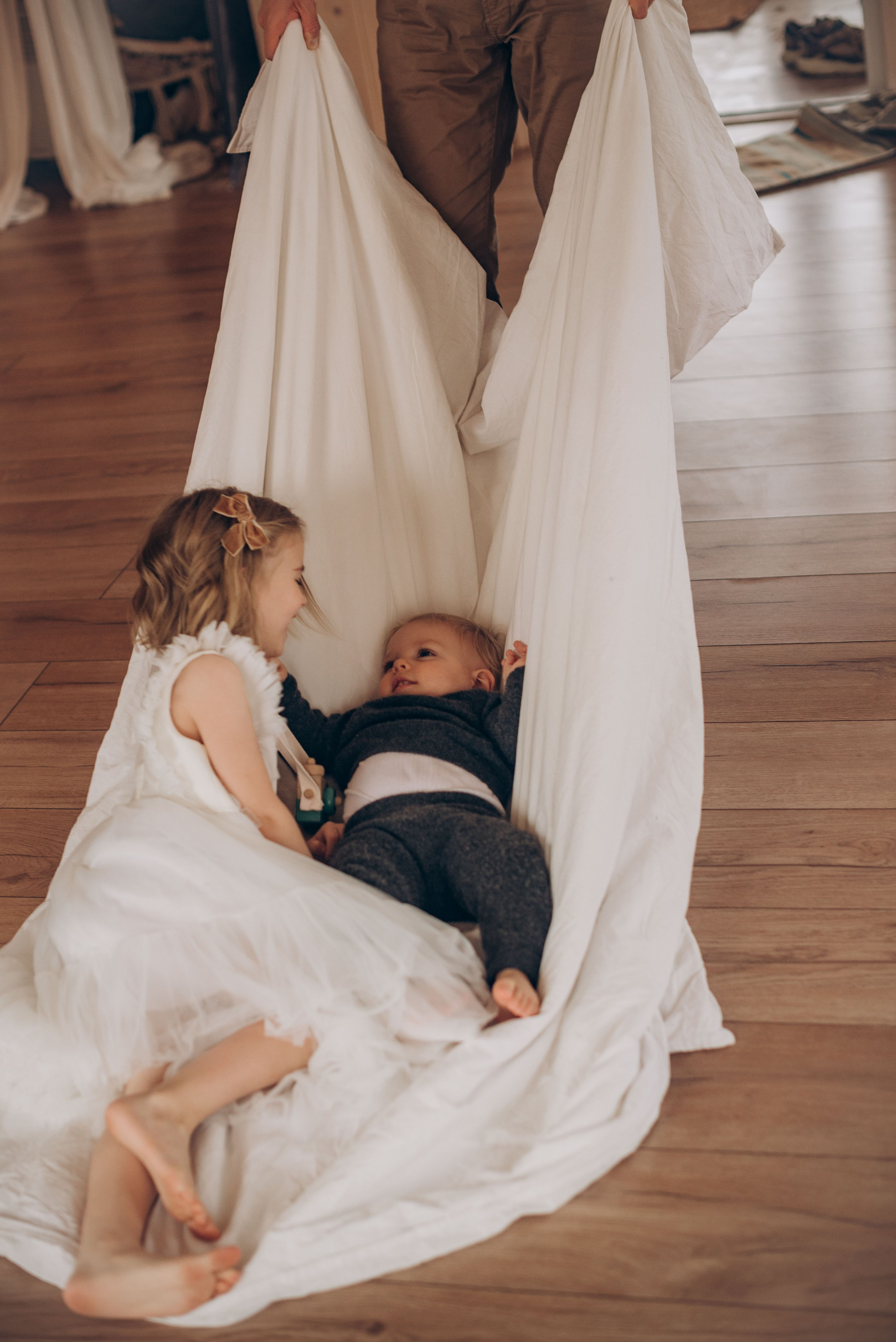 Семейная новогодняя фотосессия в студии. Семейный фотограф в Домодедово и Москве Елена Пичугина