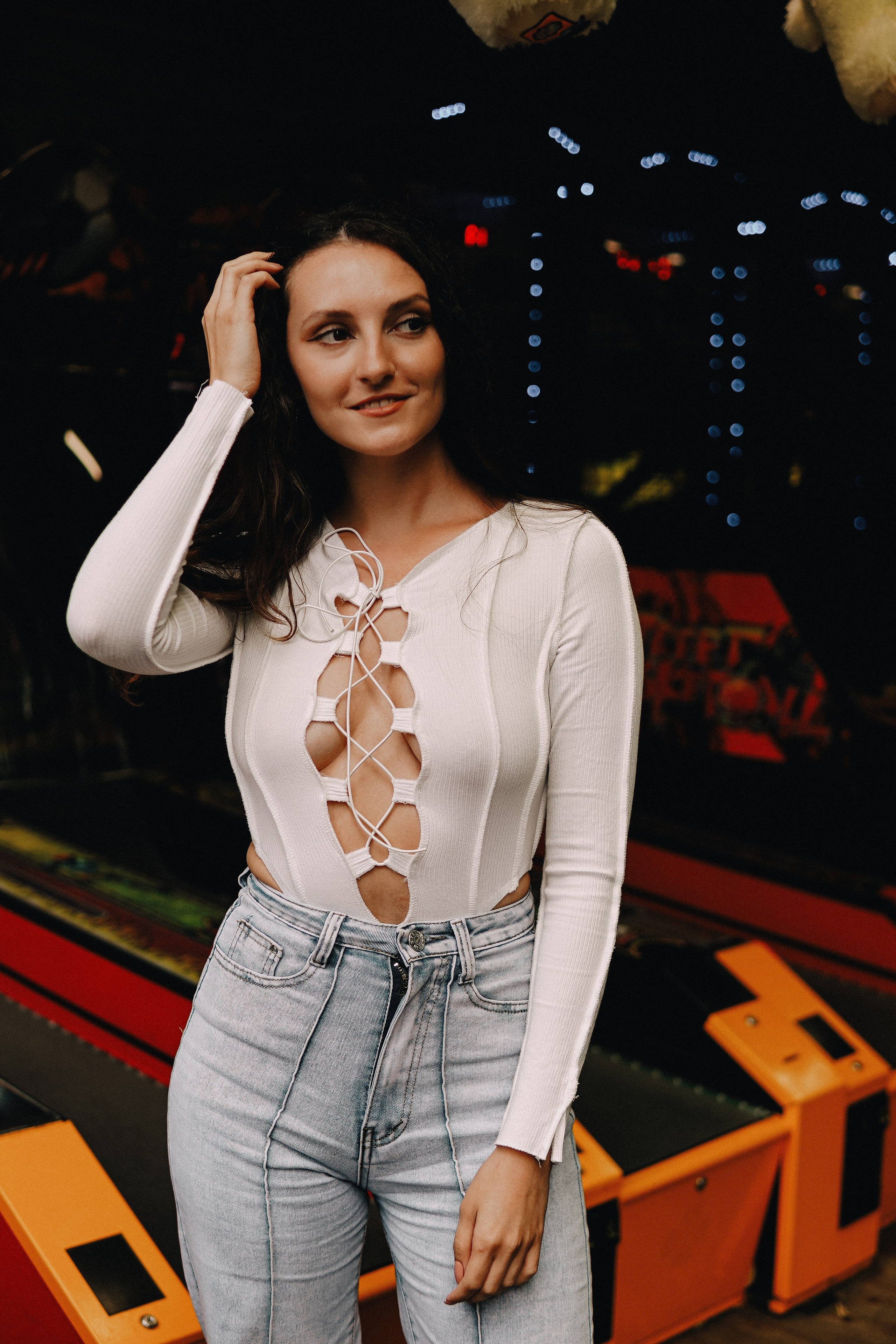 Съемка в парке аттракционов — модель Мила. Фотограф Москва и Видеограф Москва