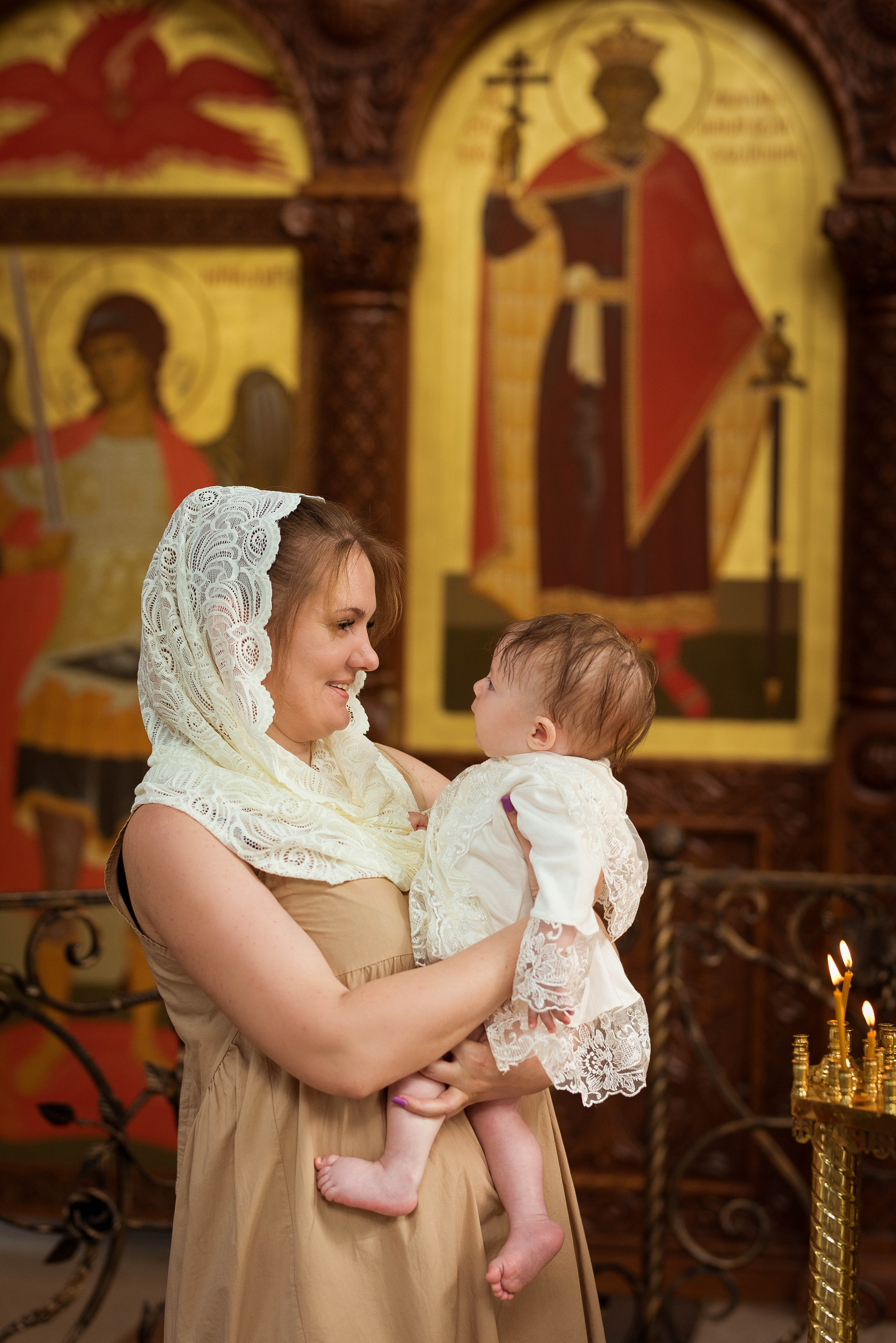 Крещение Варвары. Свадебный и семейный фотограф Яна Стражева. Волгоград, Москва