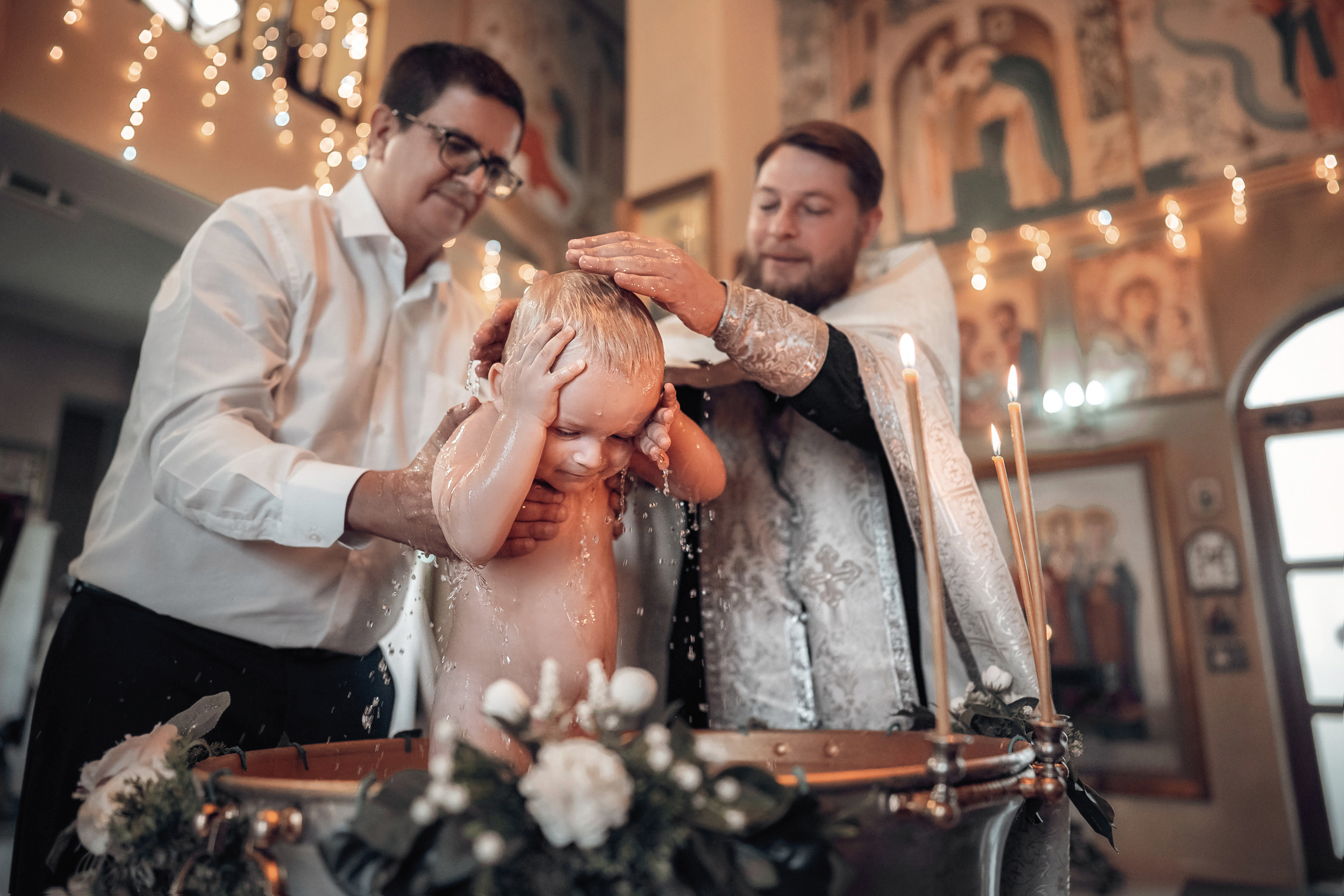 Крещение в храме Прп.Сергия Радонежского с. Орлиное. Церковный фотограф Севастополь