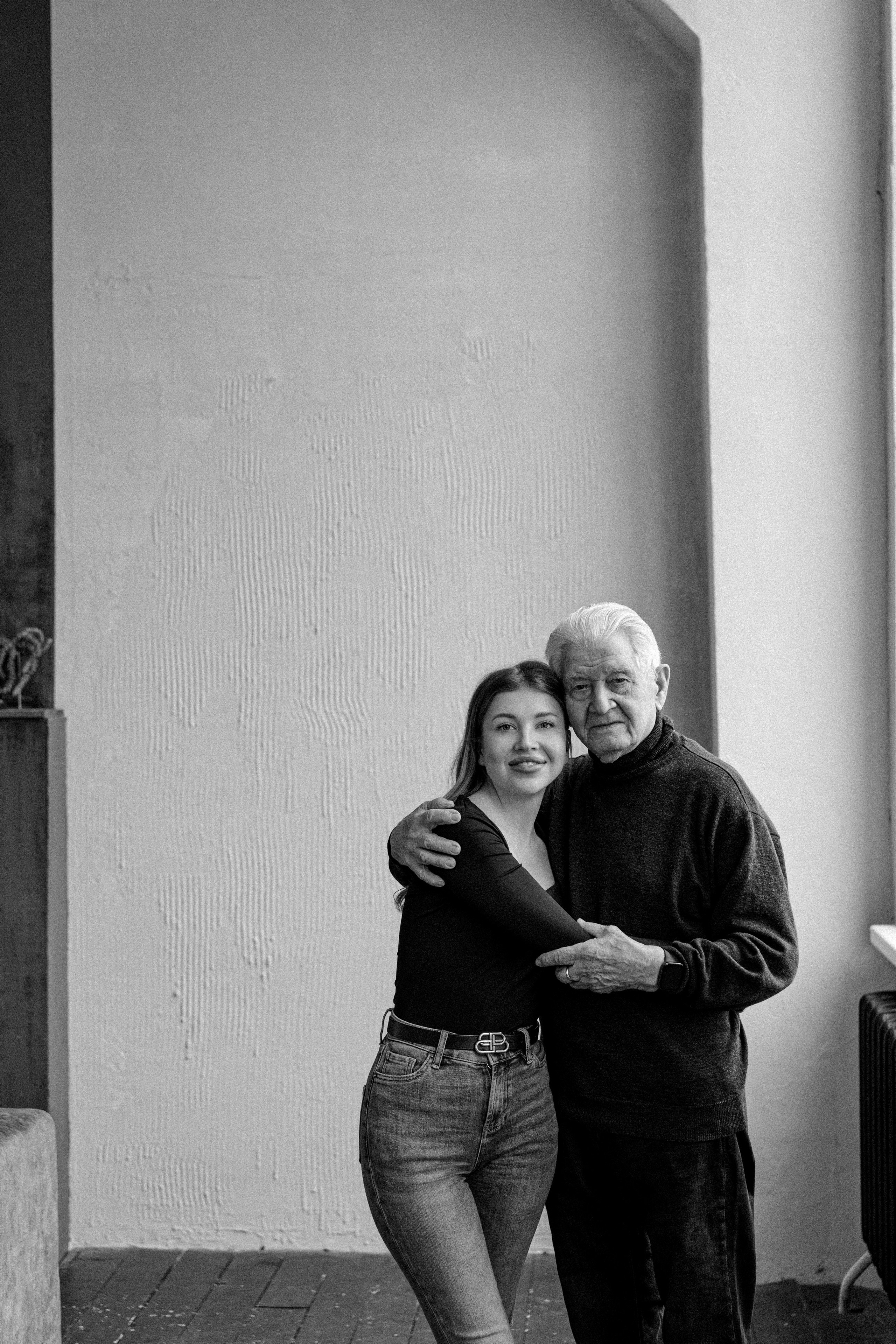 Анастасия и дедушка. Свадебный и семейный фотограф в Калининграде Анастасия Гриценко