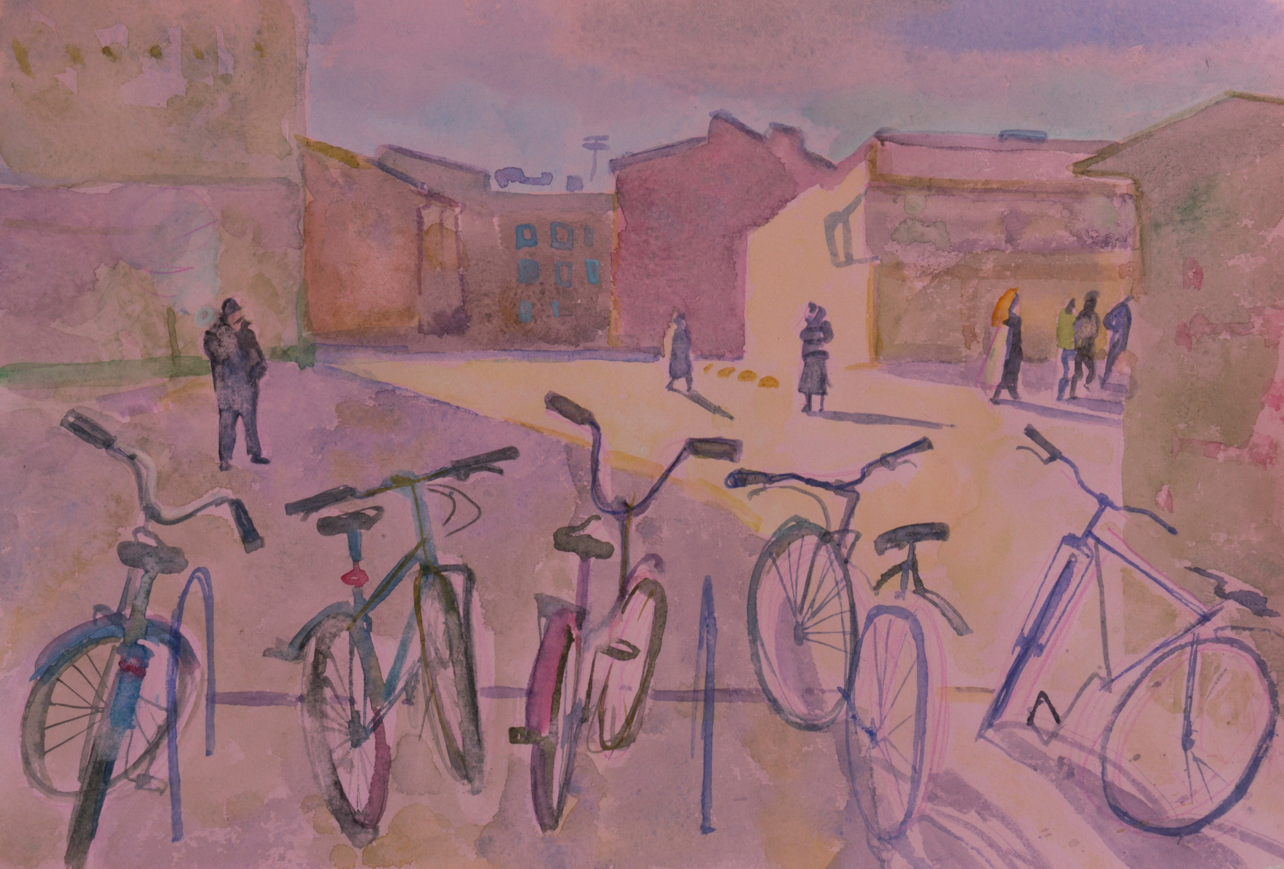 Город, графика. Ольга Васильева художник в Санкт-Петербурге