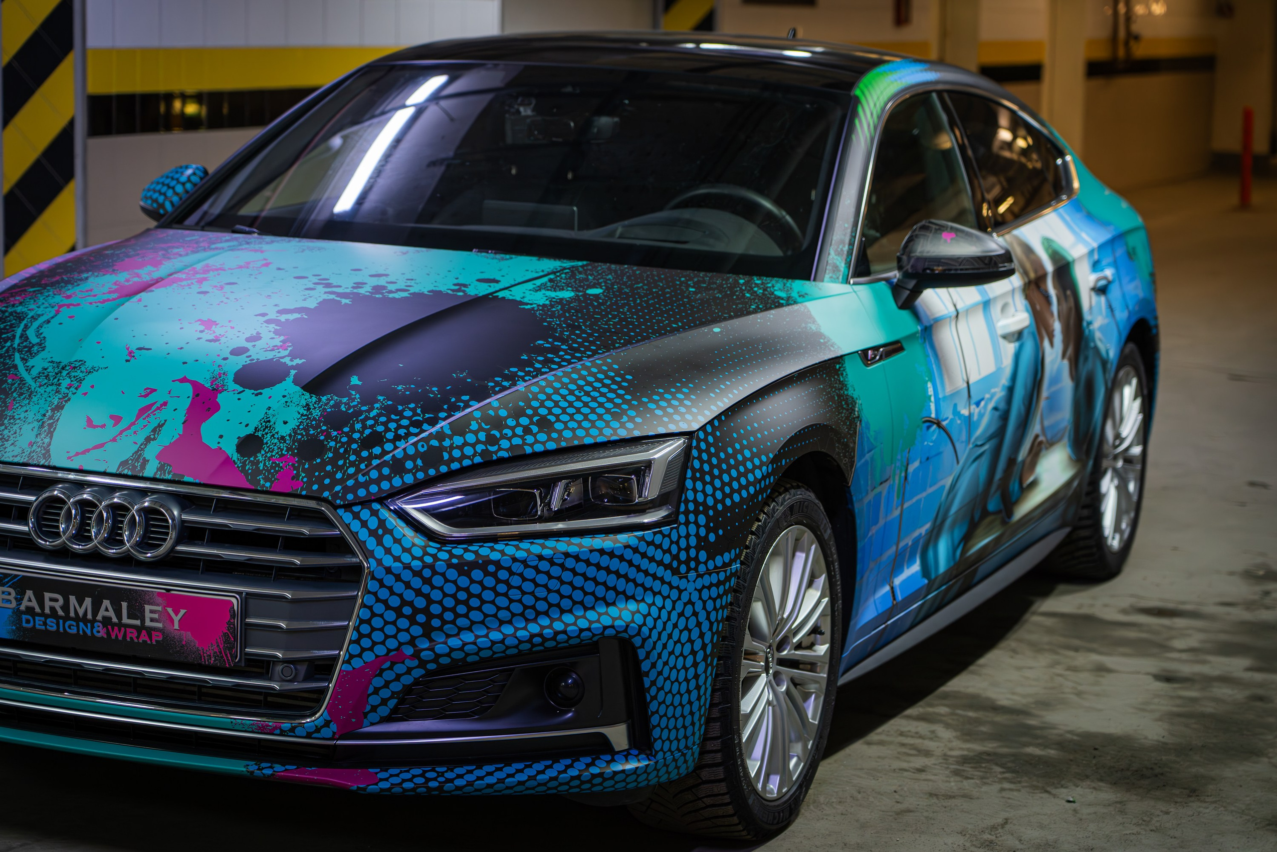 Винилография на Audi A5. Студия дизайна и оклейки авто Barmaley Design