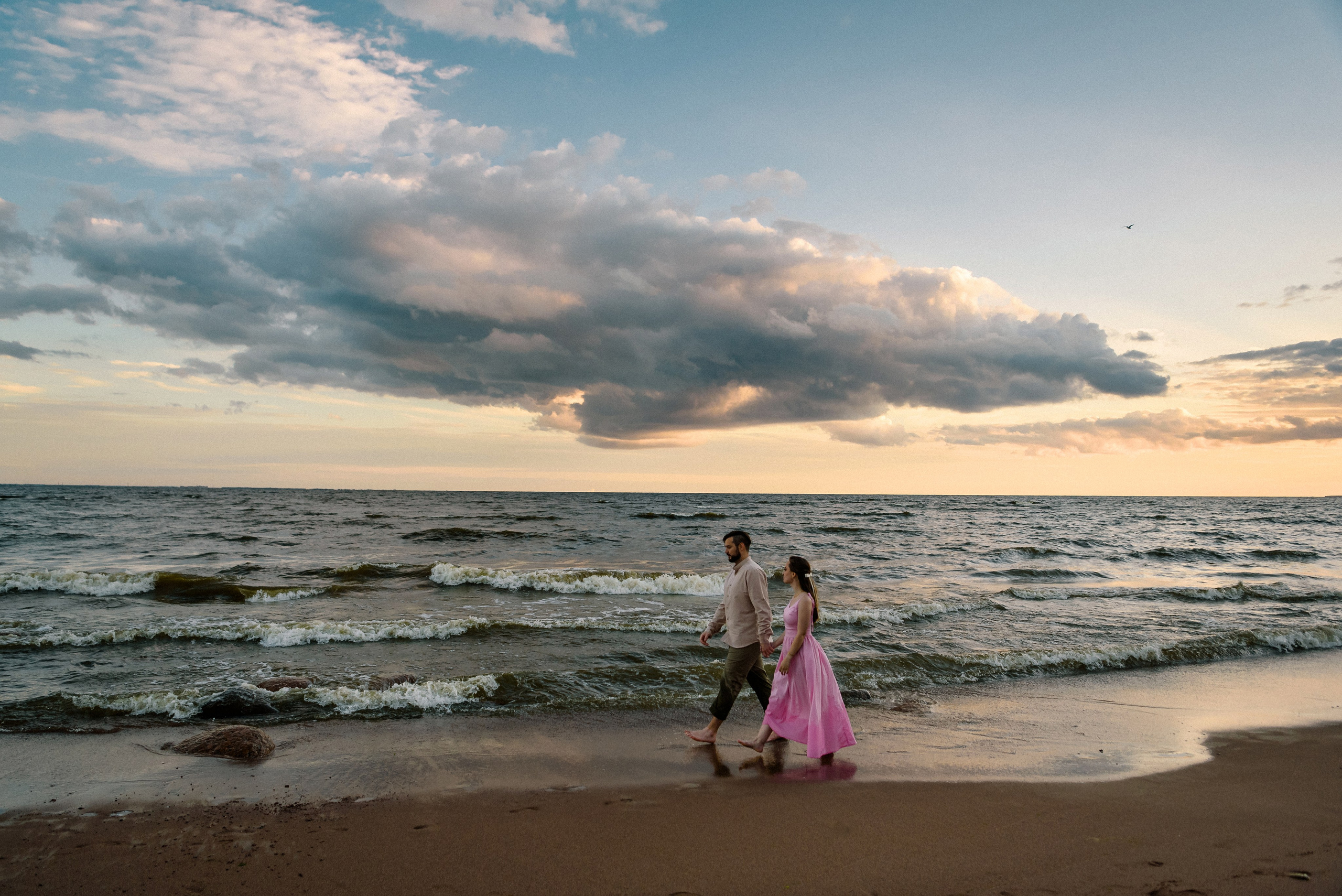 Настя и Вова Финский залив. Свадебный фотограф в Санкт-Петербурге София Шубик